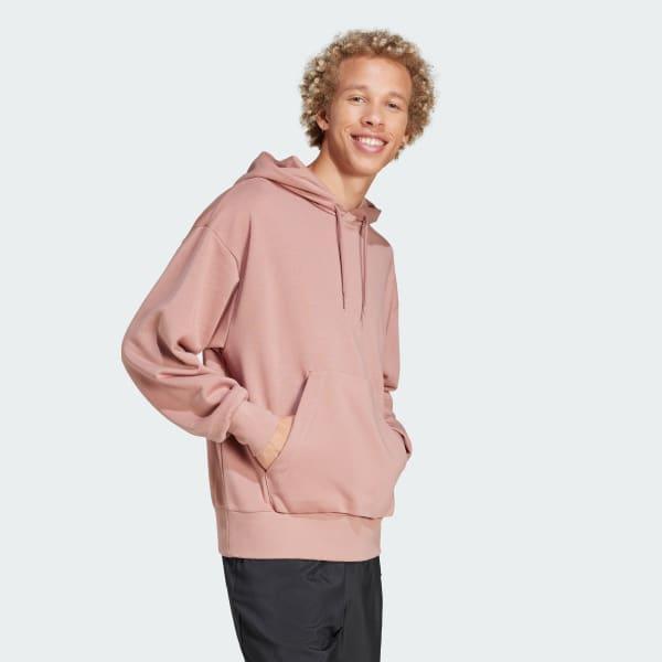 adidas Essentials Loose-Fit 3 Bar Logo French Terry Hoodie Warm Clay 2XL Mens Product Image