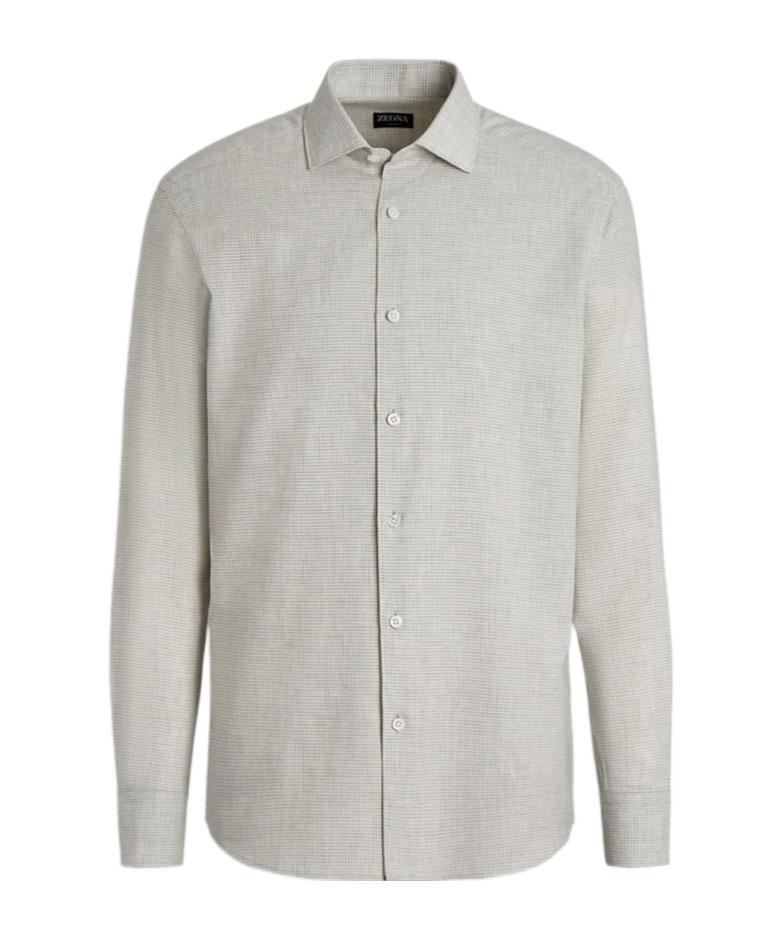 ZEGNA Check-pattern Shirt In White Product Image