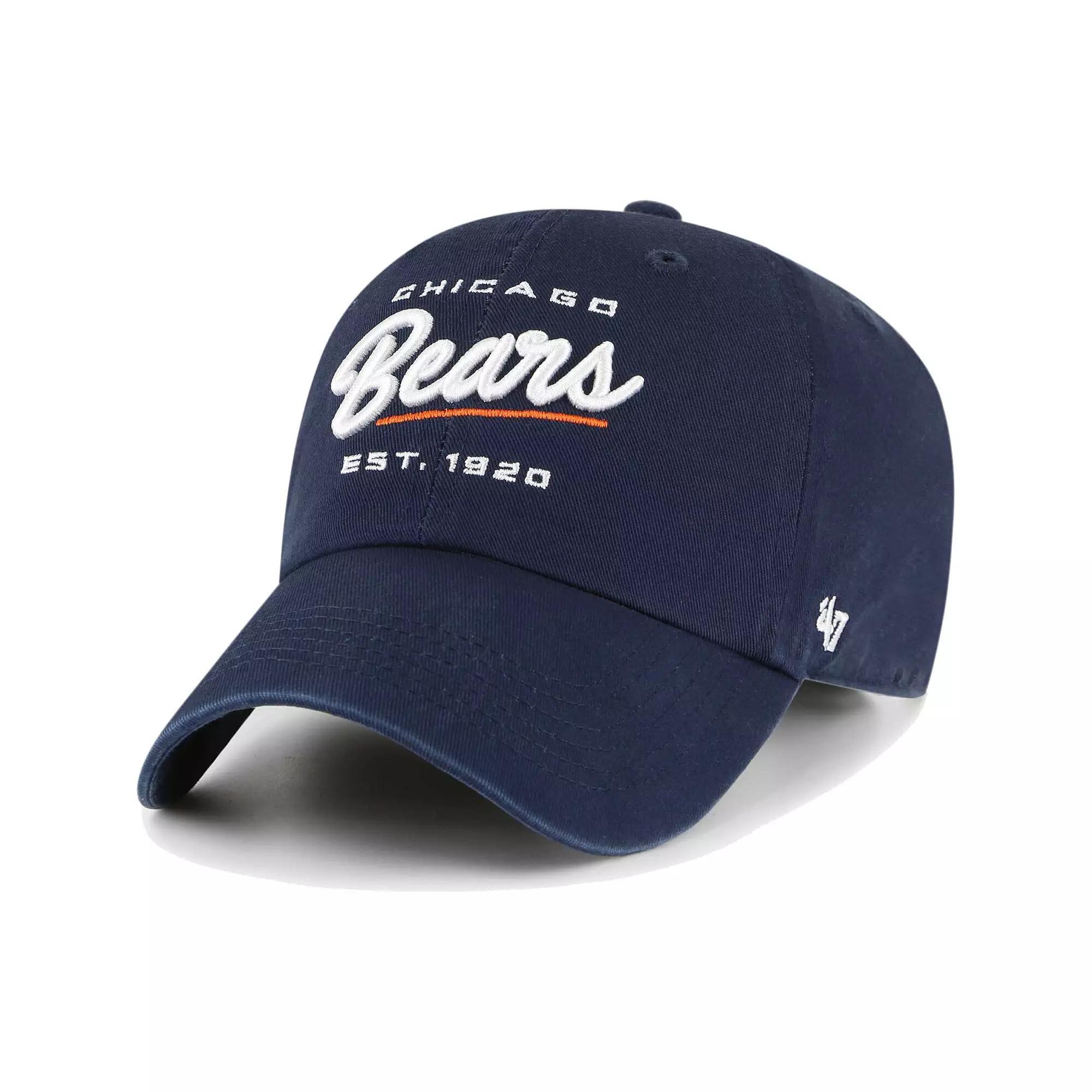 Women's '47 Navy Chicago Bears Sidney Clean Up Adjustable Hat, Blue Product Image