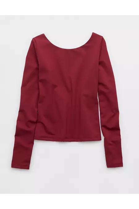 OFFLINE By Aerie The Hugger Long Sleeve Open Back T-Shirt Women's Product Image