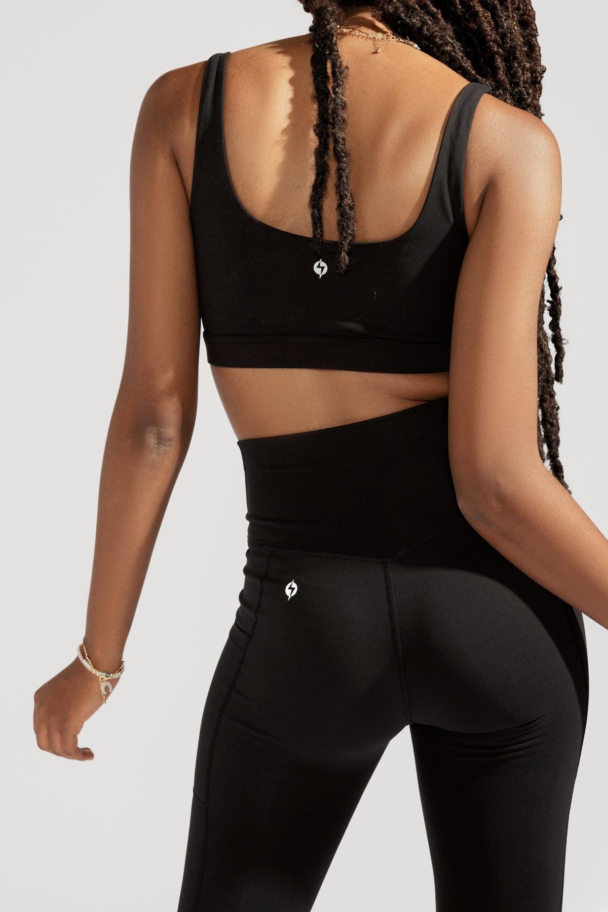 Crisscross Hourglass® Legging with Pockets (Soft Touch) - Black / 25" Product Image