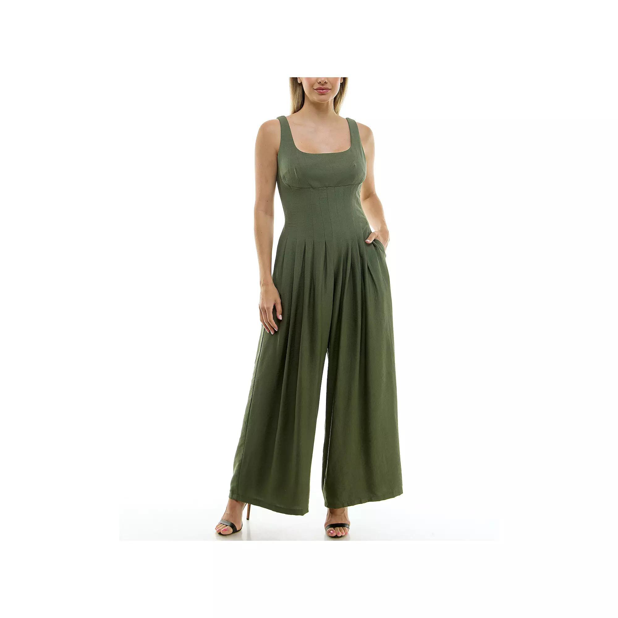 Women's Taylor Solid Jumpsuit, Size: 2, Basil Product Image