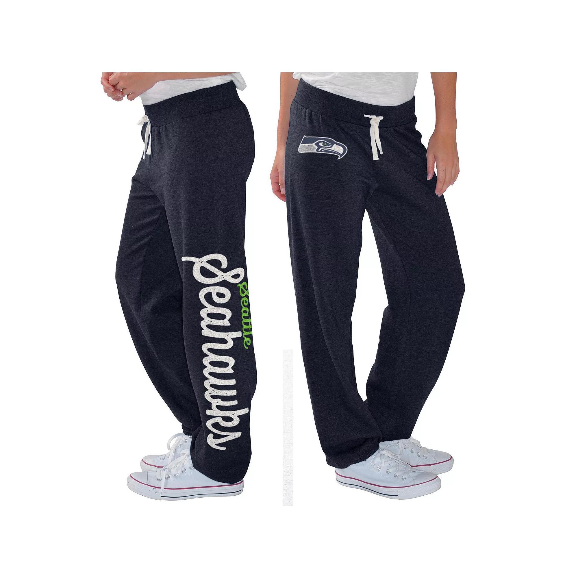 Women's G-III 4Her by Carl Banks College Navy Seattle Seahawks Scrimmage Fleece Pants, Size: Large, Blue Product Image