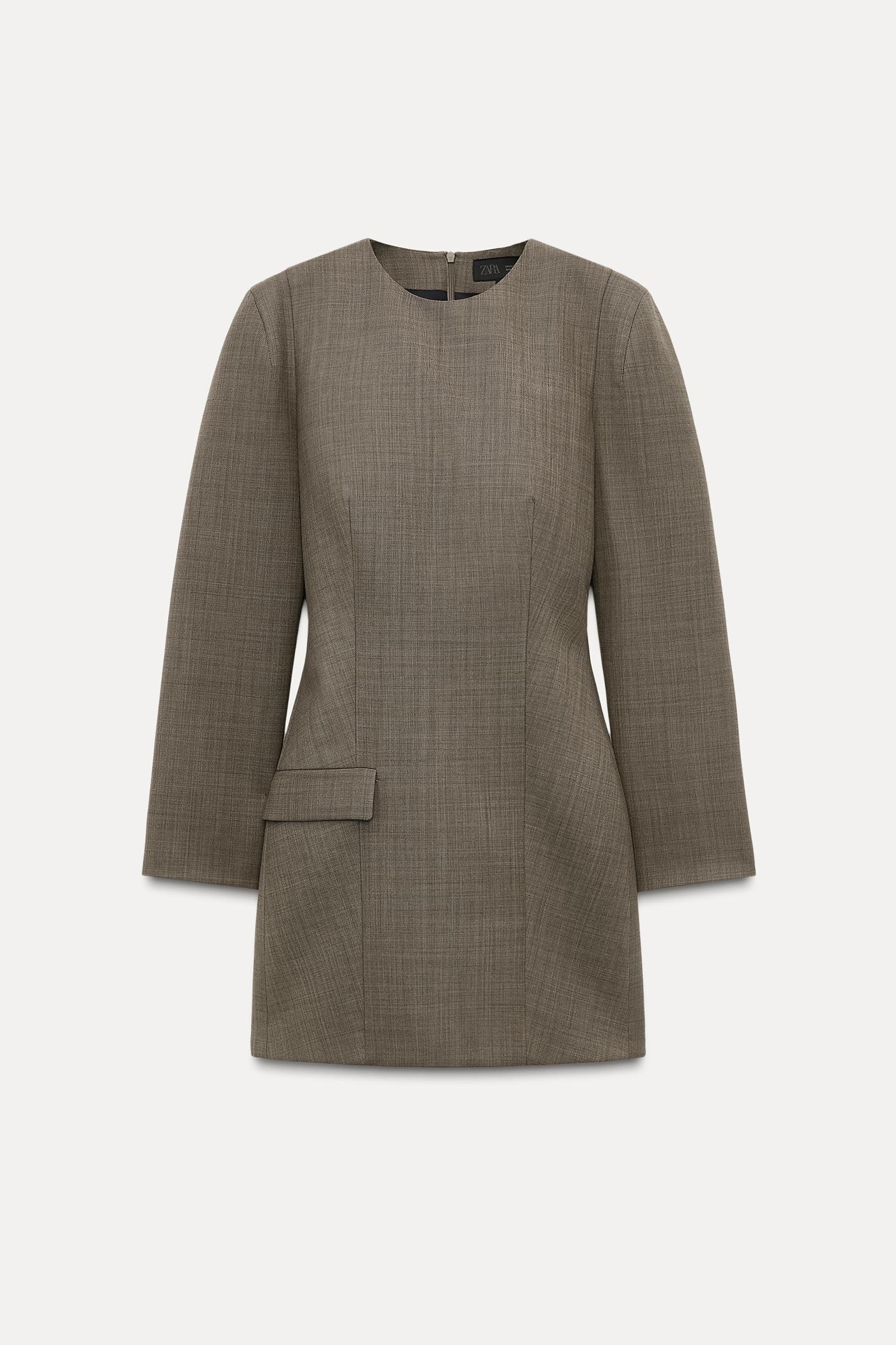 ZW COLLECTION WOOL SHOULDER PAD DRESS Product Image