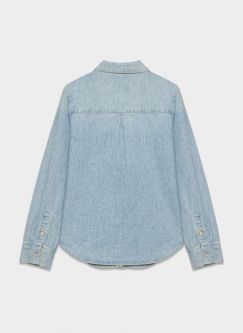 the fitted denim blouse Product Image