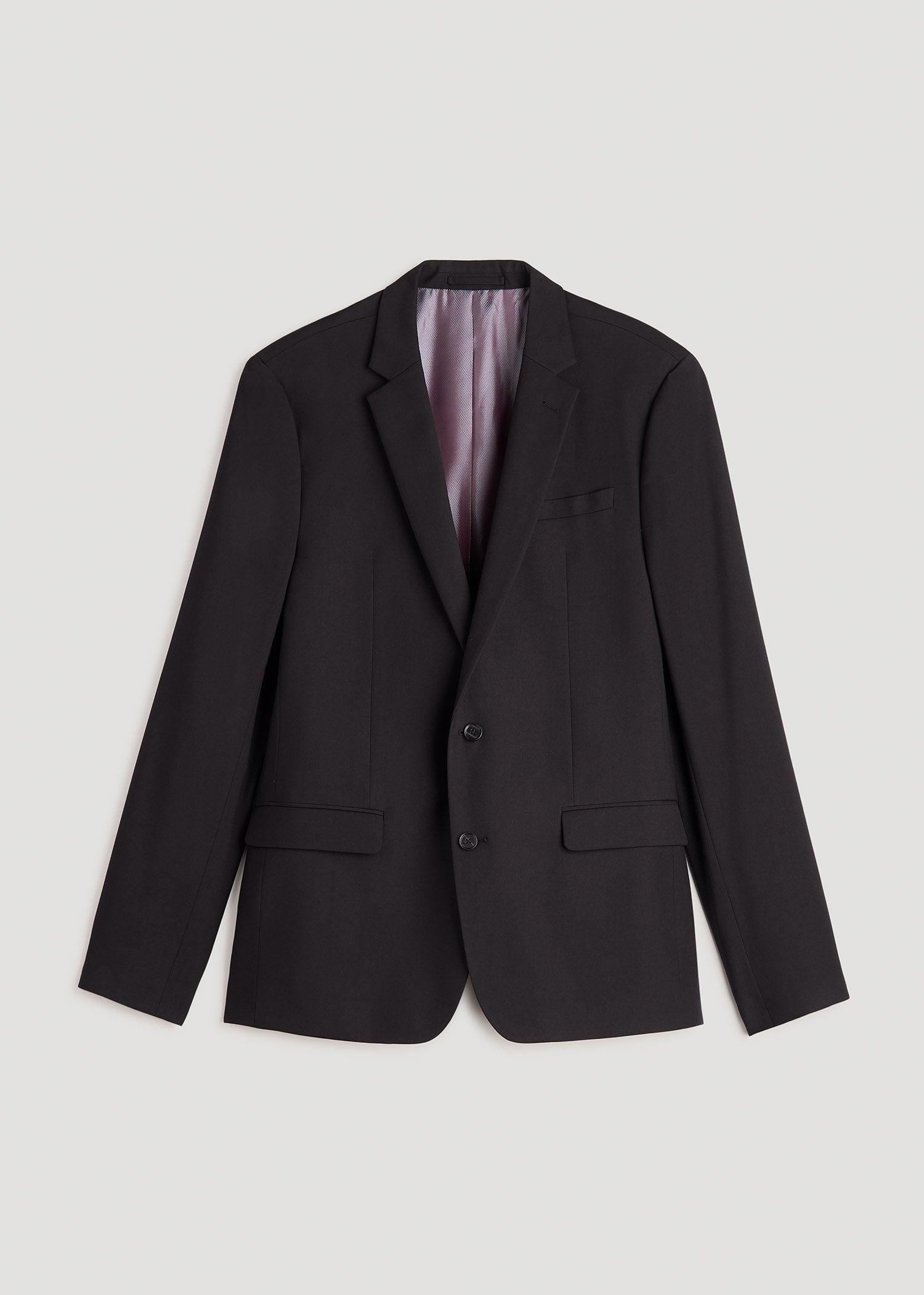 Suit Jacket for Tall Men in Black Product Image