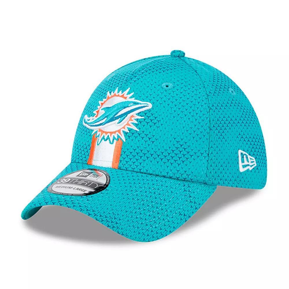 Men's New Era Aqua Miami Dolphins 2024 Sideline 39THIRTY Flex Hat, Size: Medium/Large, Turquoise A Product Image