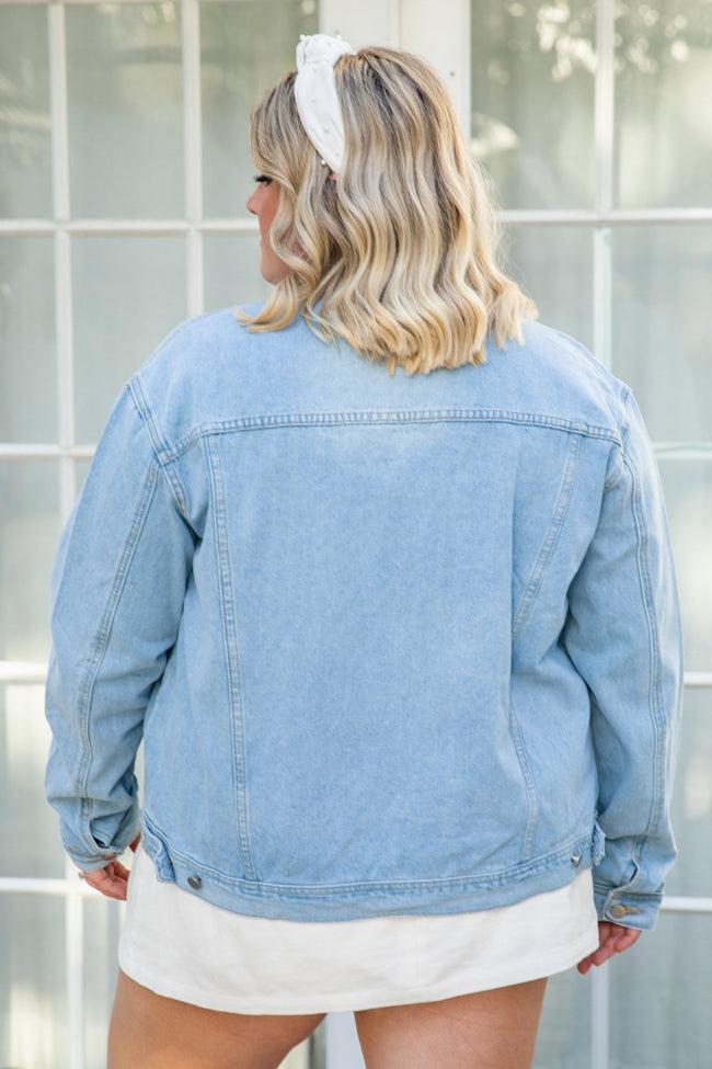 I Cross My Heart Light Wash Denim Jacket FINAL SALE Product Image