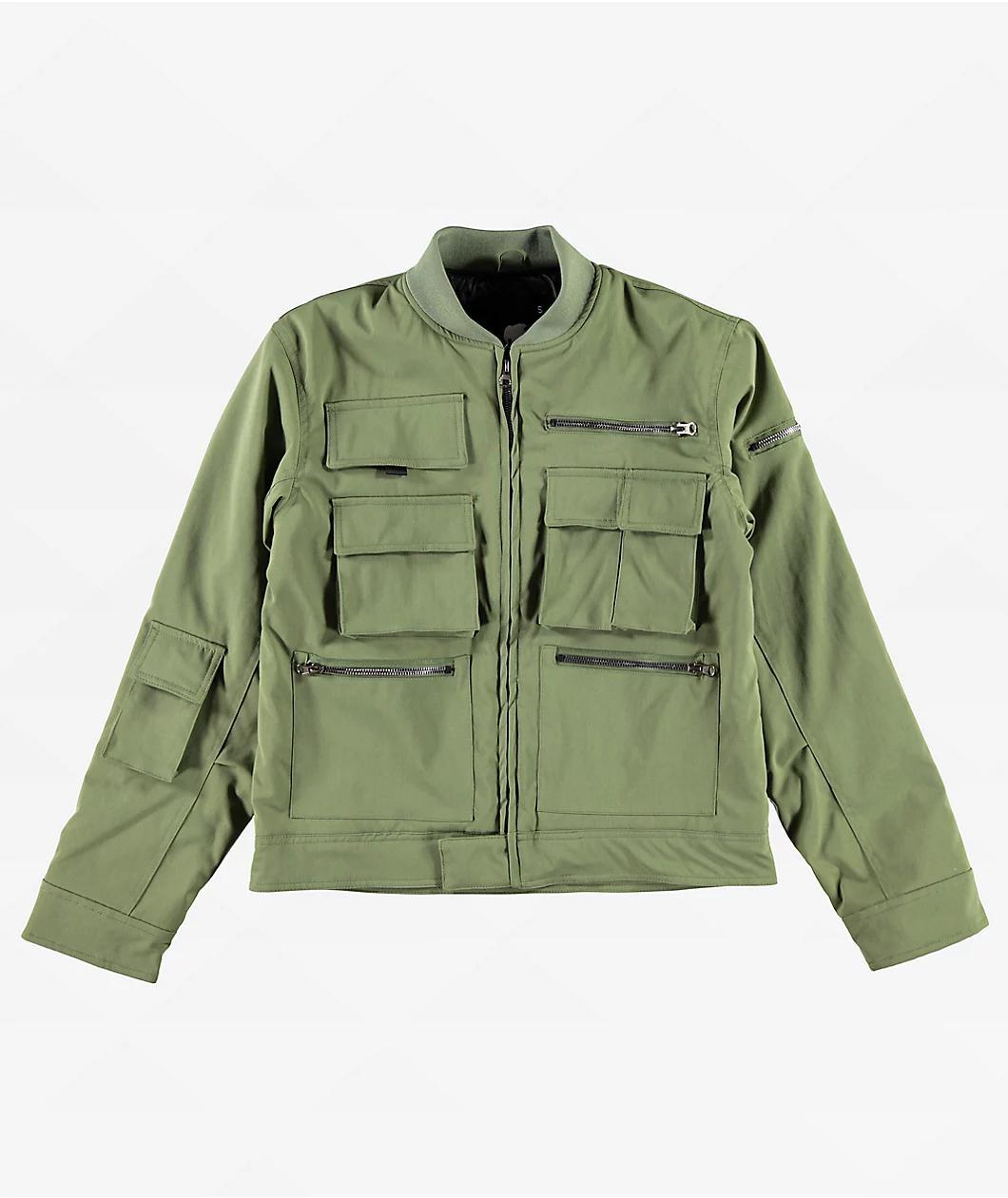 American Stitch Olive Cargo Jacket Product Image