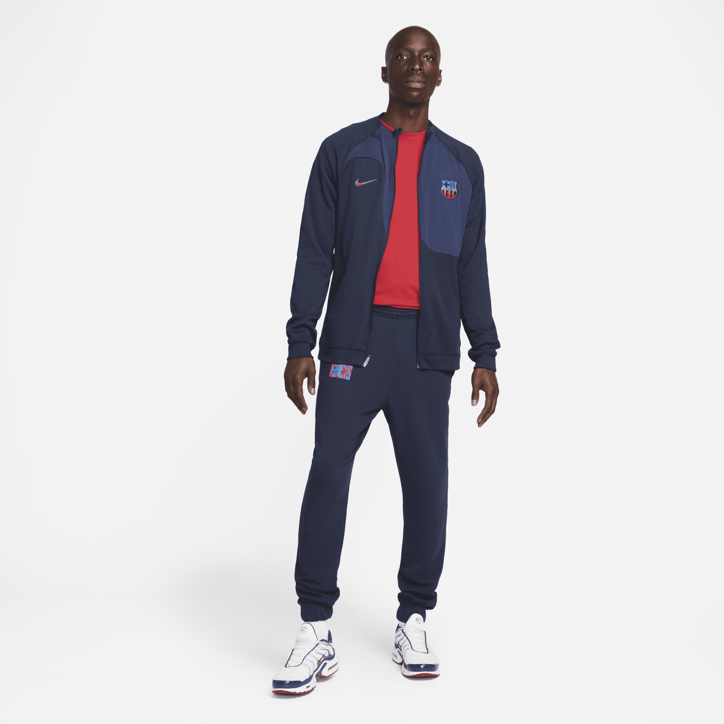 Men's Nike Navy Barcelona Fleece Team Pants, Size: Medium, Bar Blue Product Image