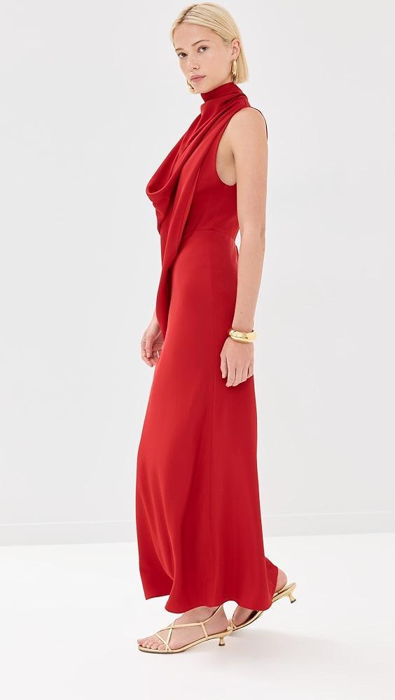 Brandon Maxwell The Frida Draped Cowl Neck Dress | Shopbop Product Image