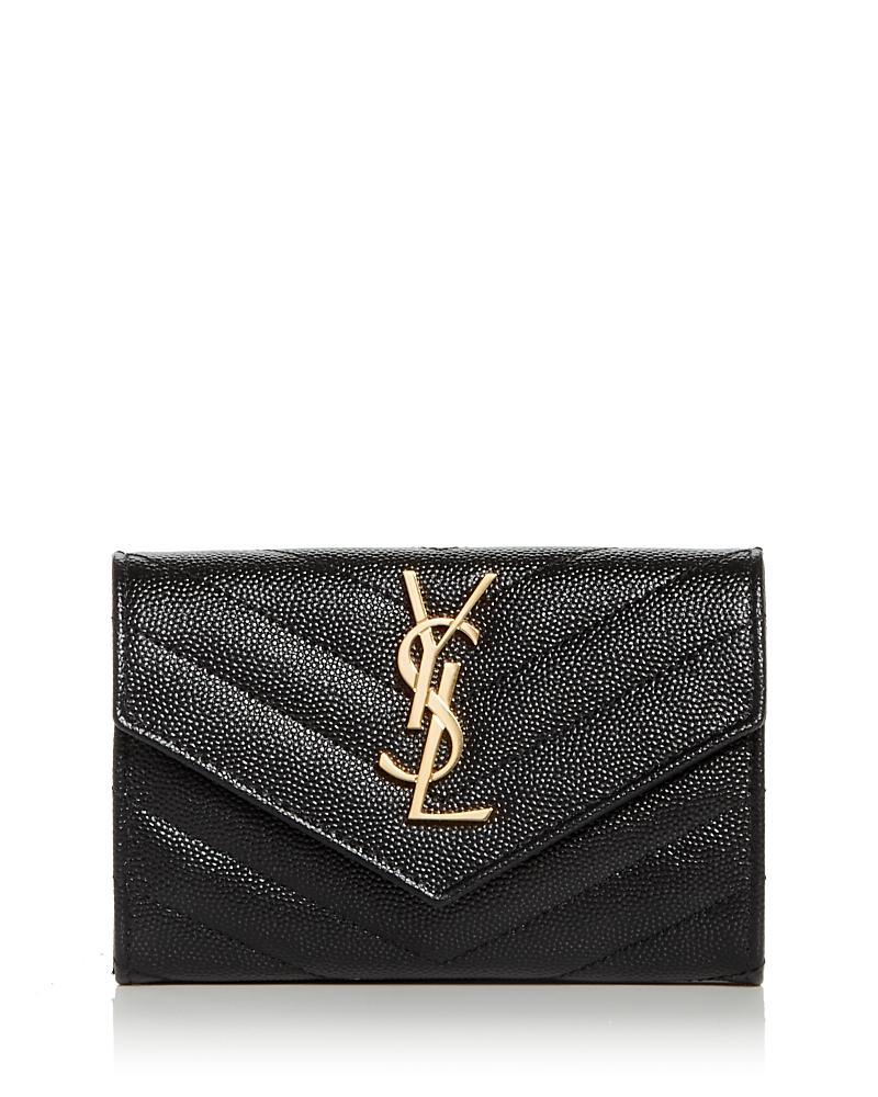 Womens Cassandre Matelass Small Envelope Wallet in Grain de Poudre Embossed Leather Product Image