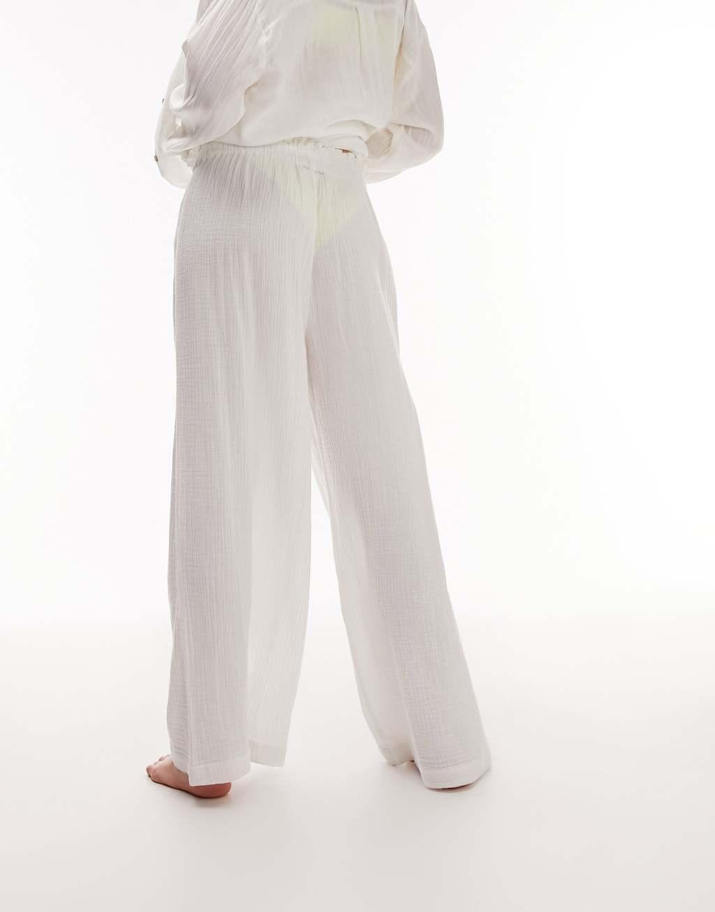 Topshop textured beach pants Product Image