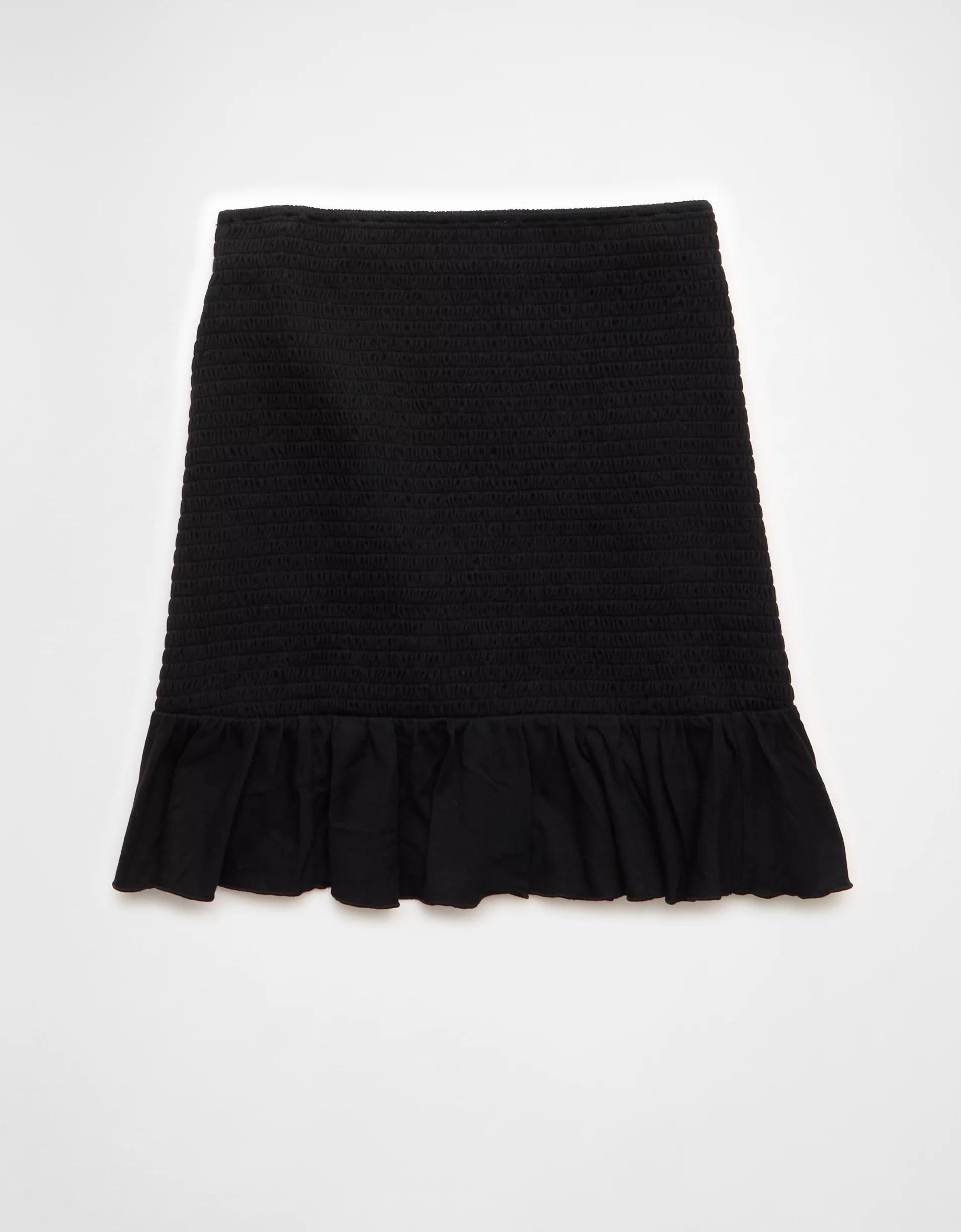 AE Sunchaser Knit High-Waisted Smocked Mini Skirt Product Image
