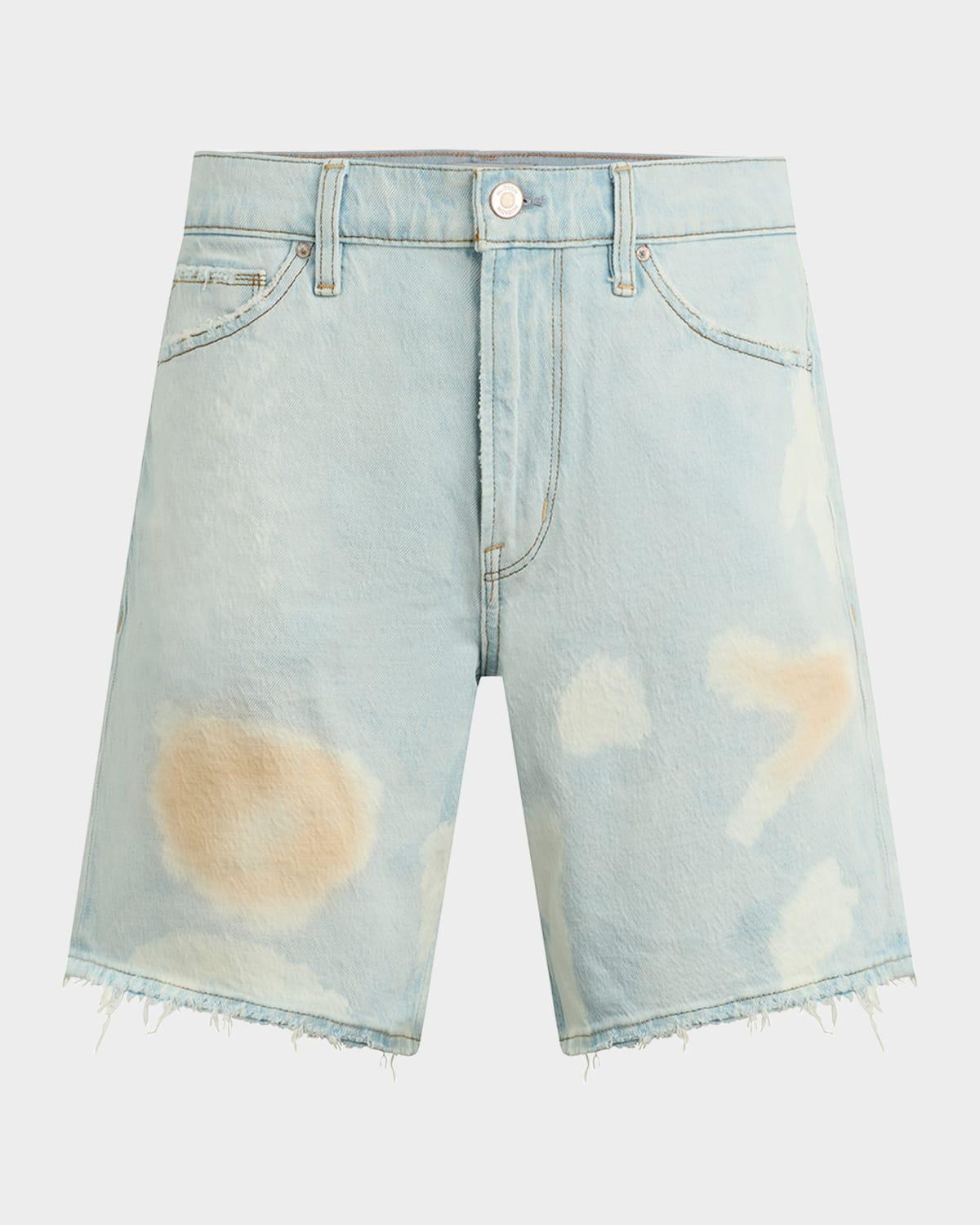 Men's Clint Splattered Denim Shorts Product Image