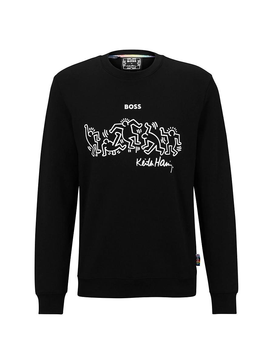 Womens Boss x Keith Haring Gender-Neutral Sweatshirt With Special Artwork Product Image