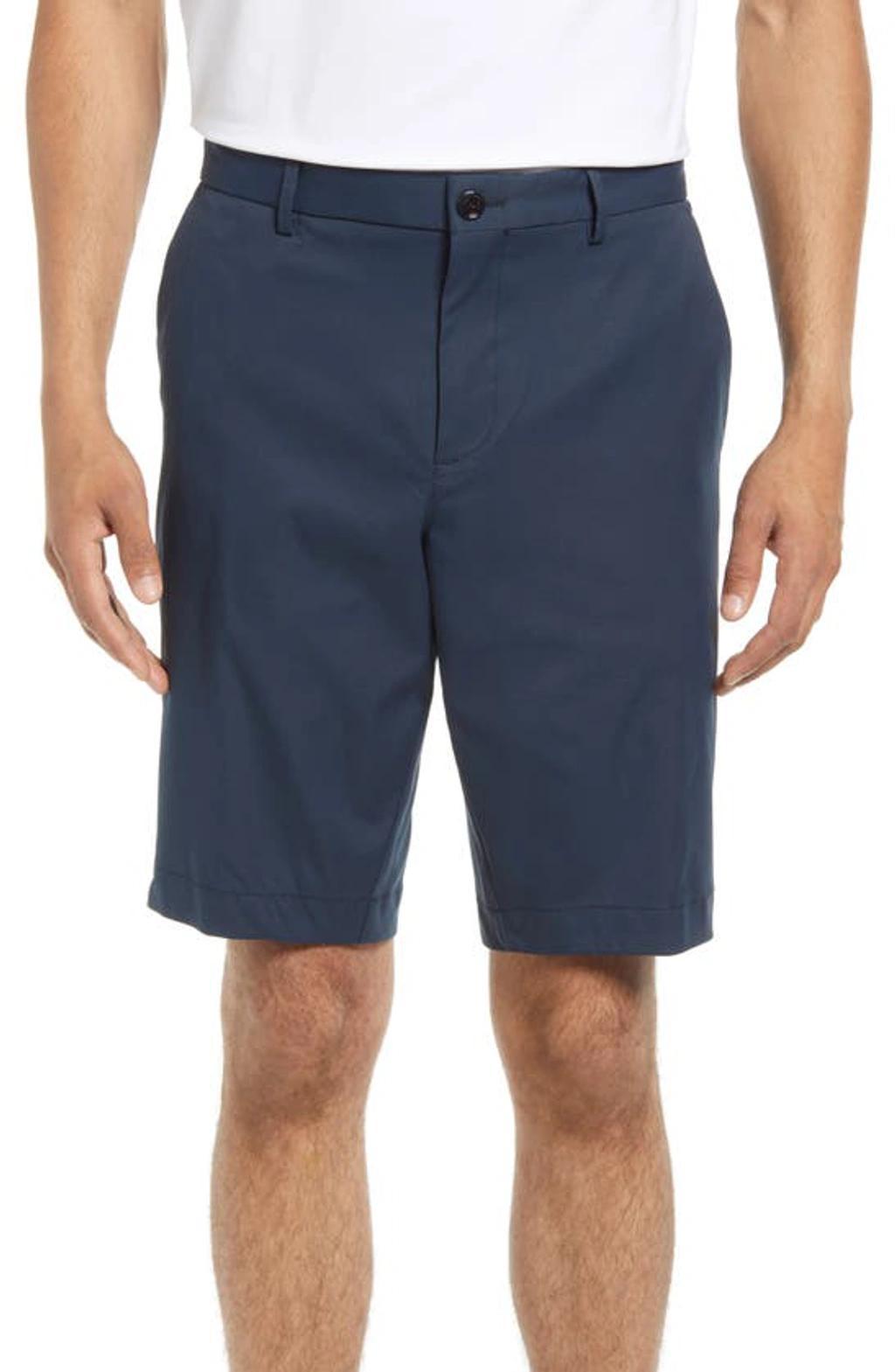 HUGO BOSS Liem Water Repellent Slim Fit Chino Shorts In Navy Product Image