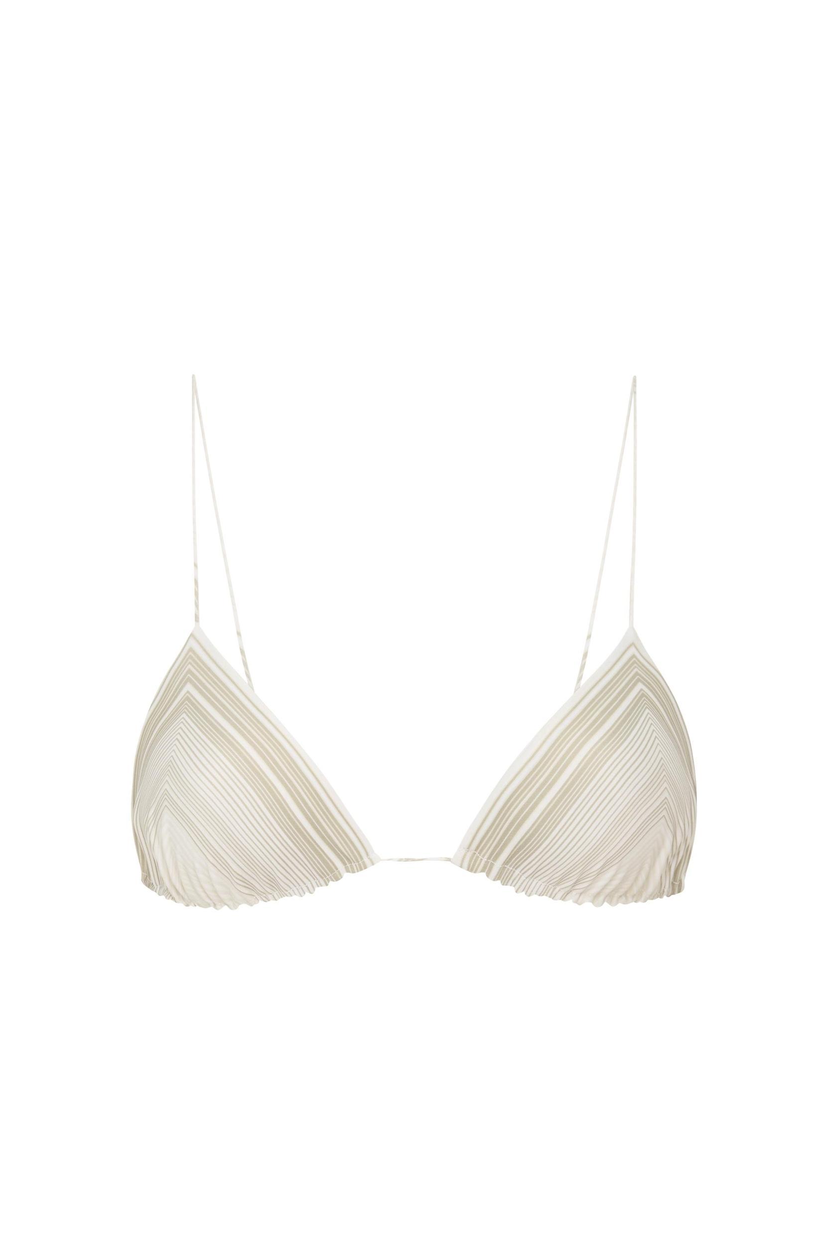 Elea Bikini Top Futura Stripe Taupe - Final Sale Product Image