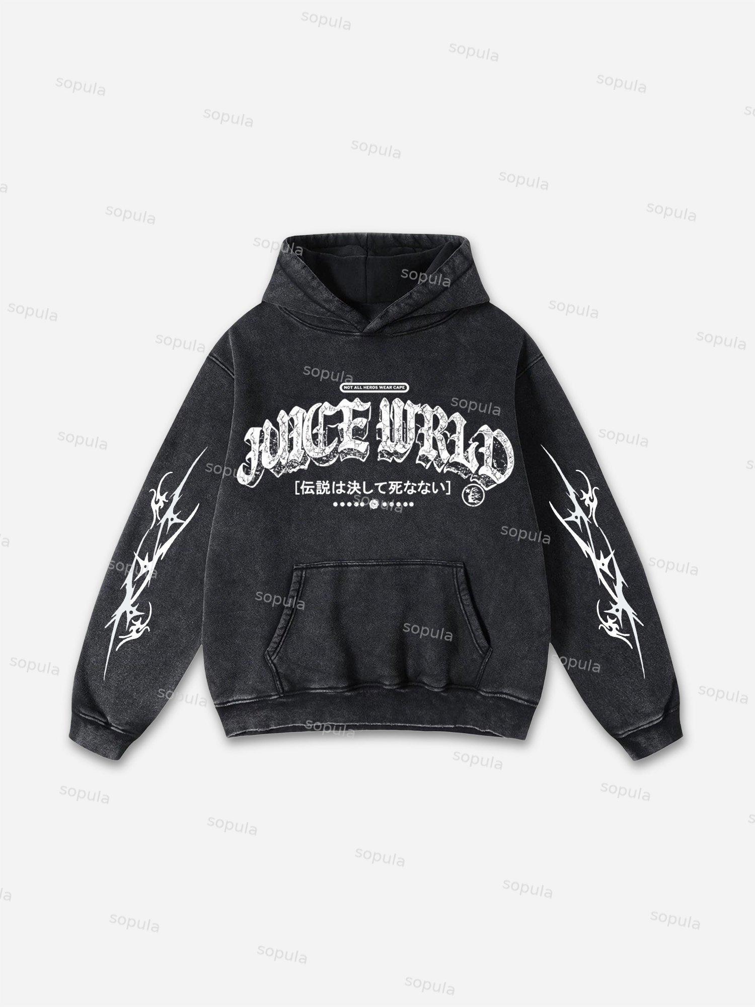 Sopula Child Of God Print Acid Washed Hoodie Product Image