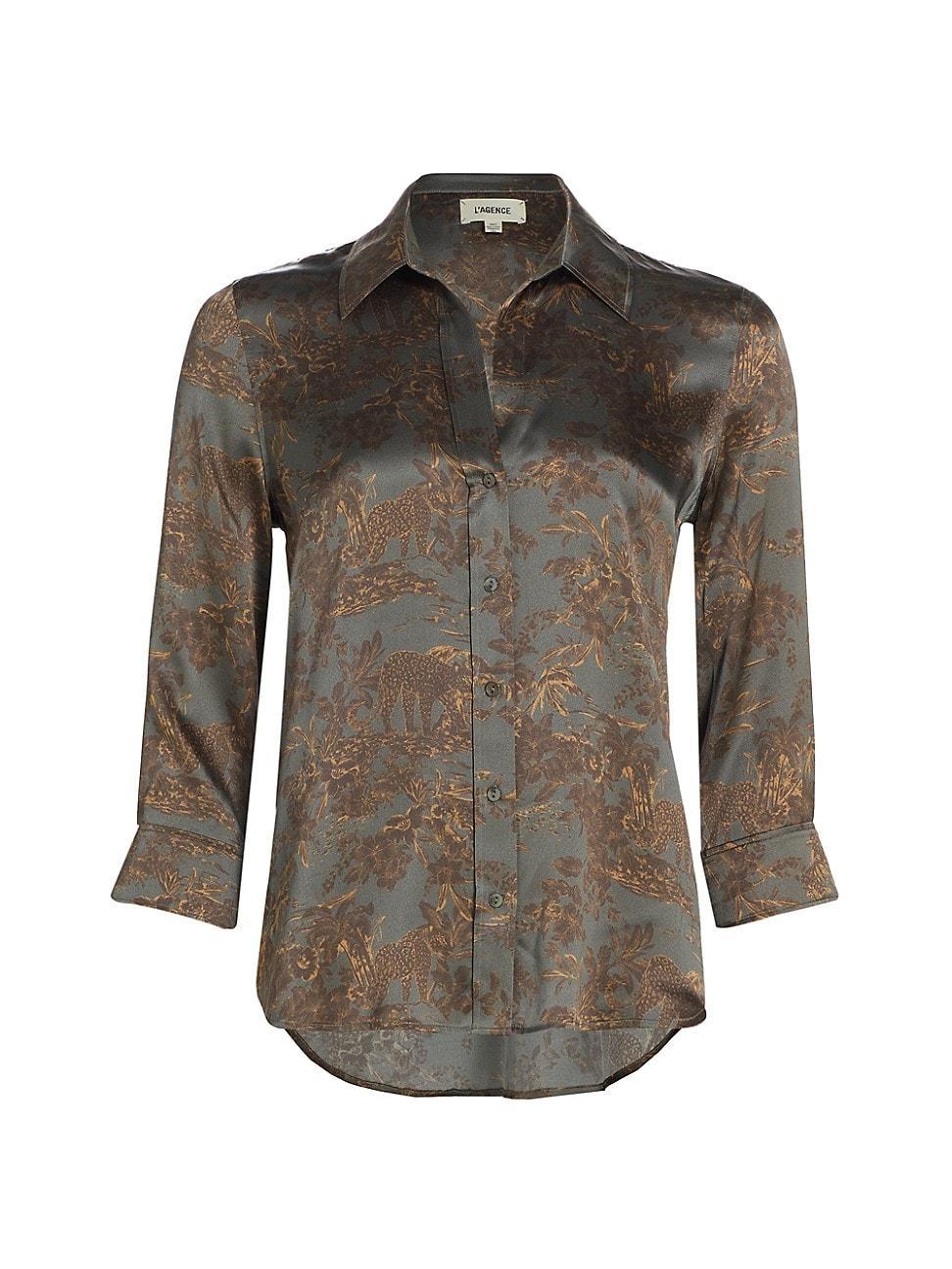 LAgence Dani Silk Charmeuse Blouse Product Image