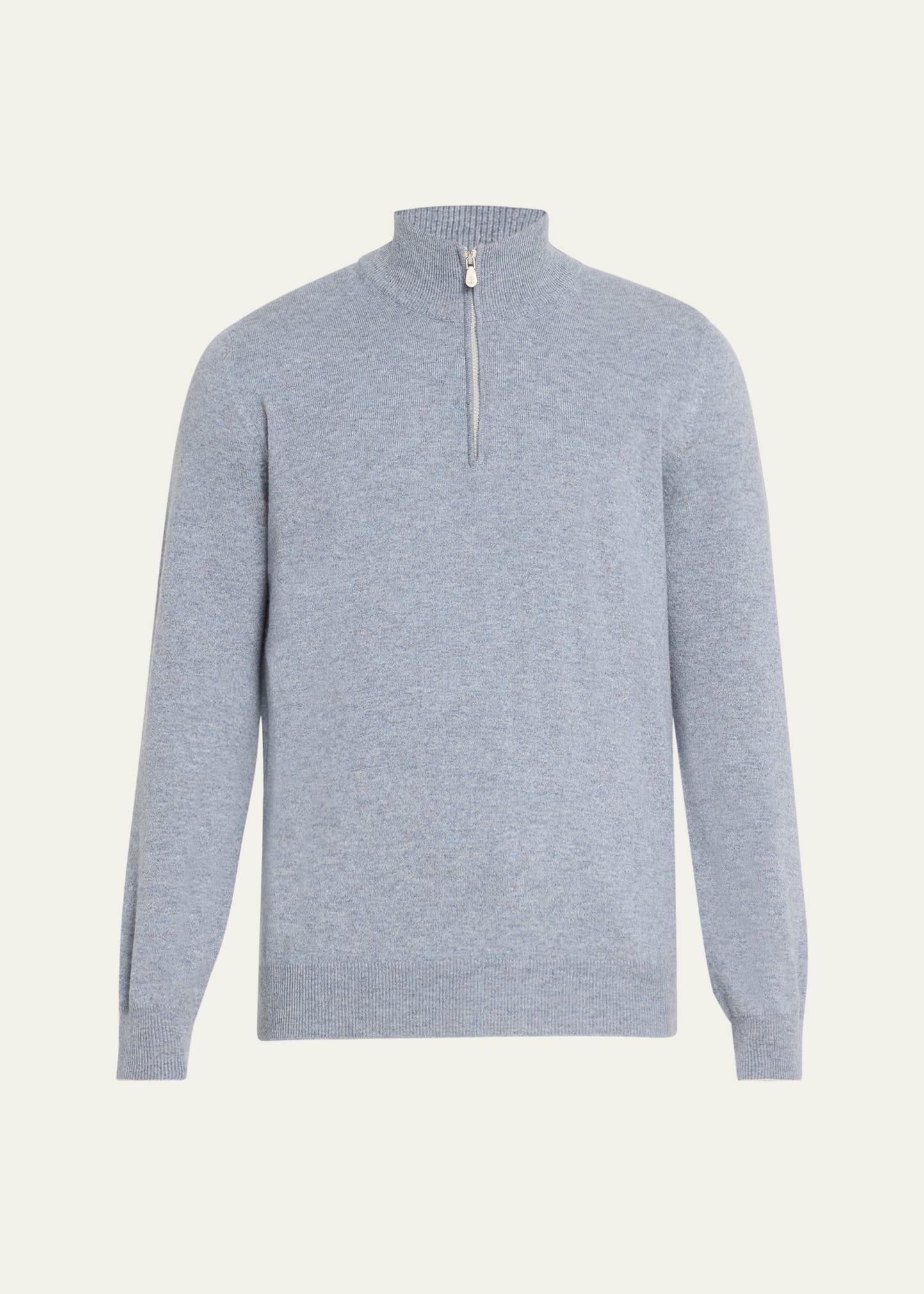 Mens Cashmere Quarter-Zip Sweater Product Image