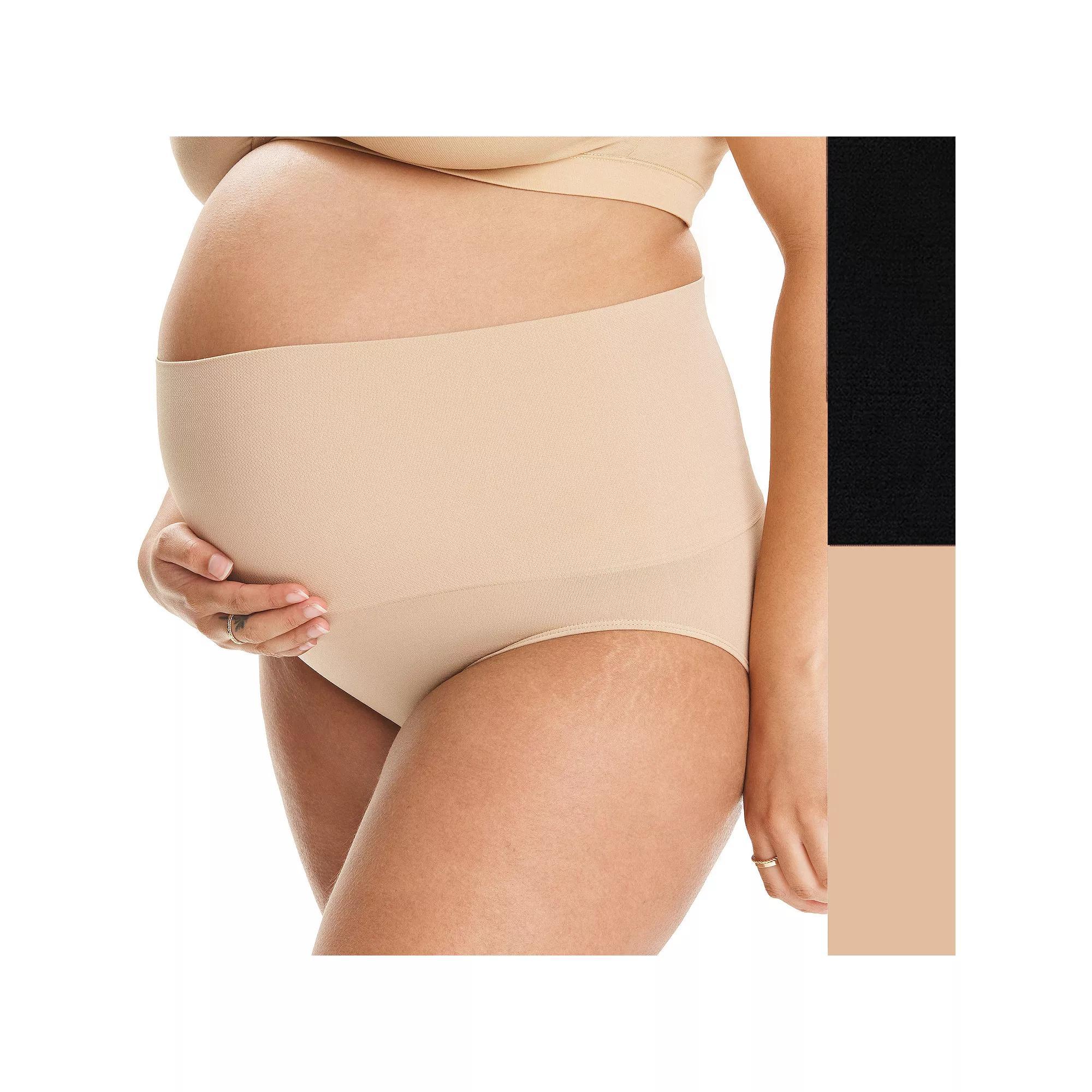Maternity Motherhood 2 pack Seamless Shaper Brief Panty Set, Womens Product Image