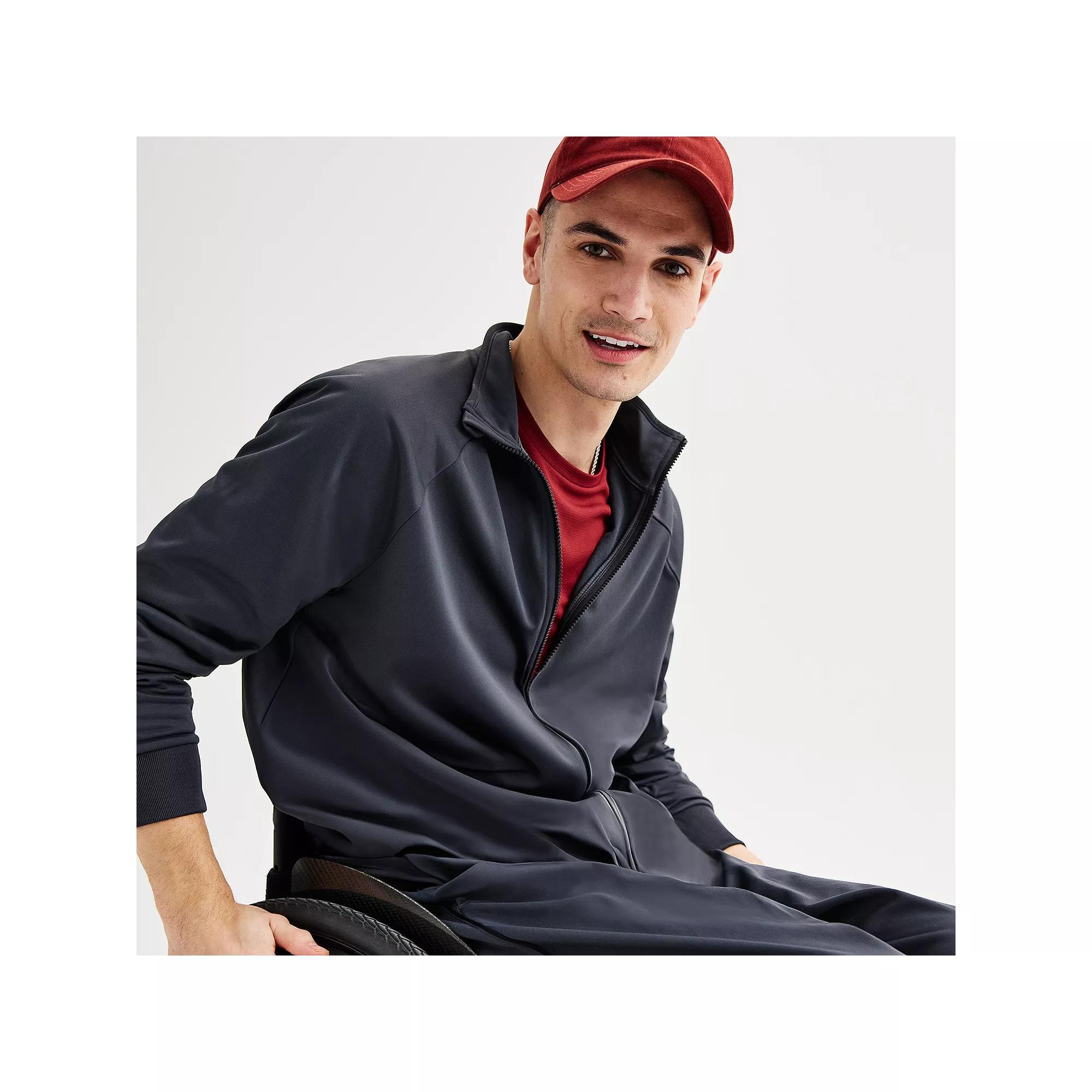 Men's Tek Gear® Adaptive Tricot Jacket, Size: XXL, Hawk Gray Product Image
