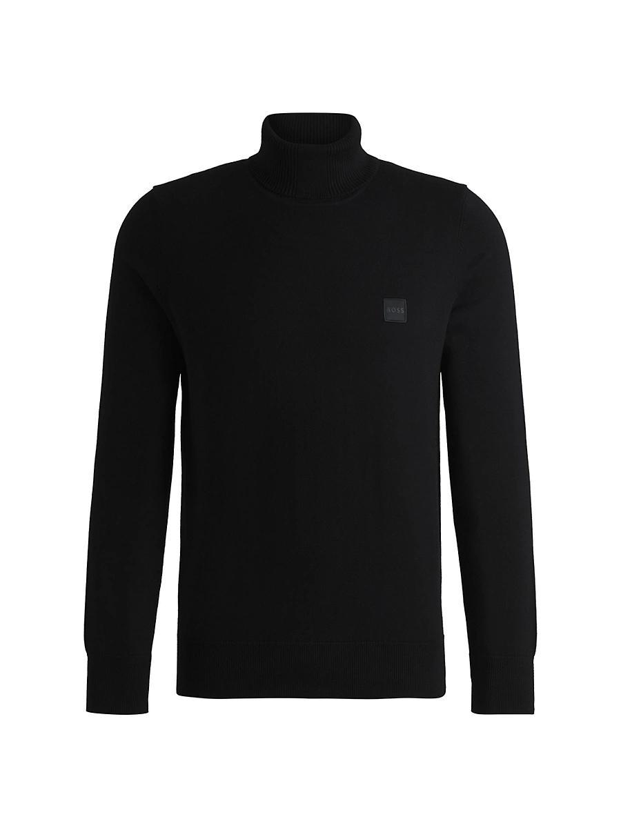 Mens Rollneck Regular-Fit Sweater in Cotton and Cashmere Product Image