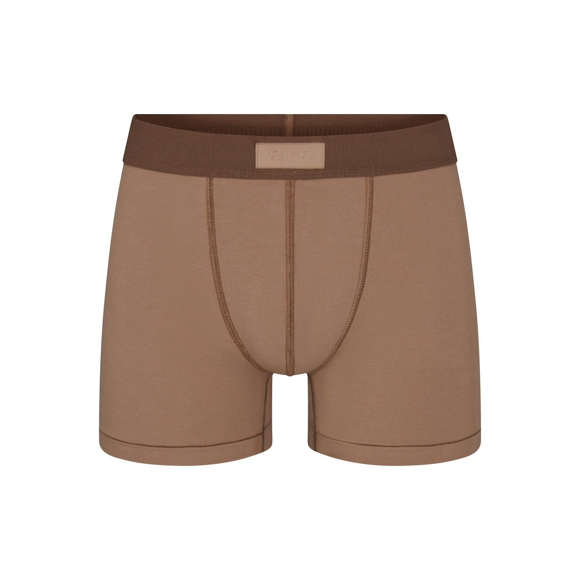 SKIMS COTTON MENS 3" BOXER BRIEF | SIENNA Product Image