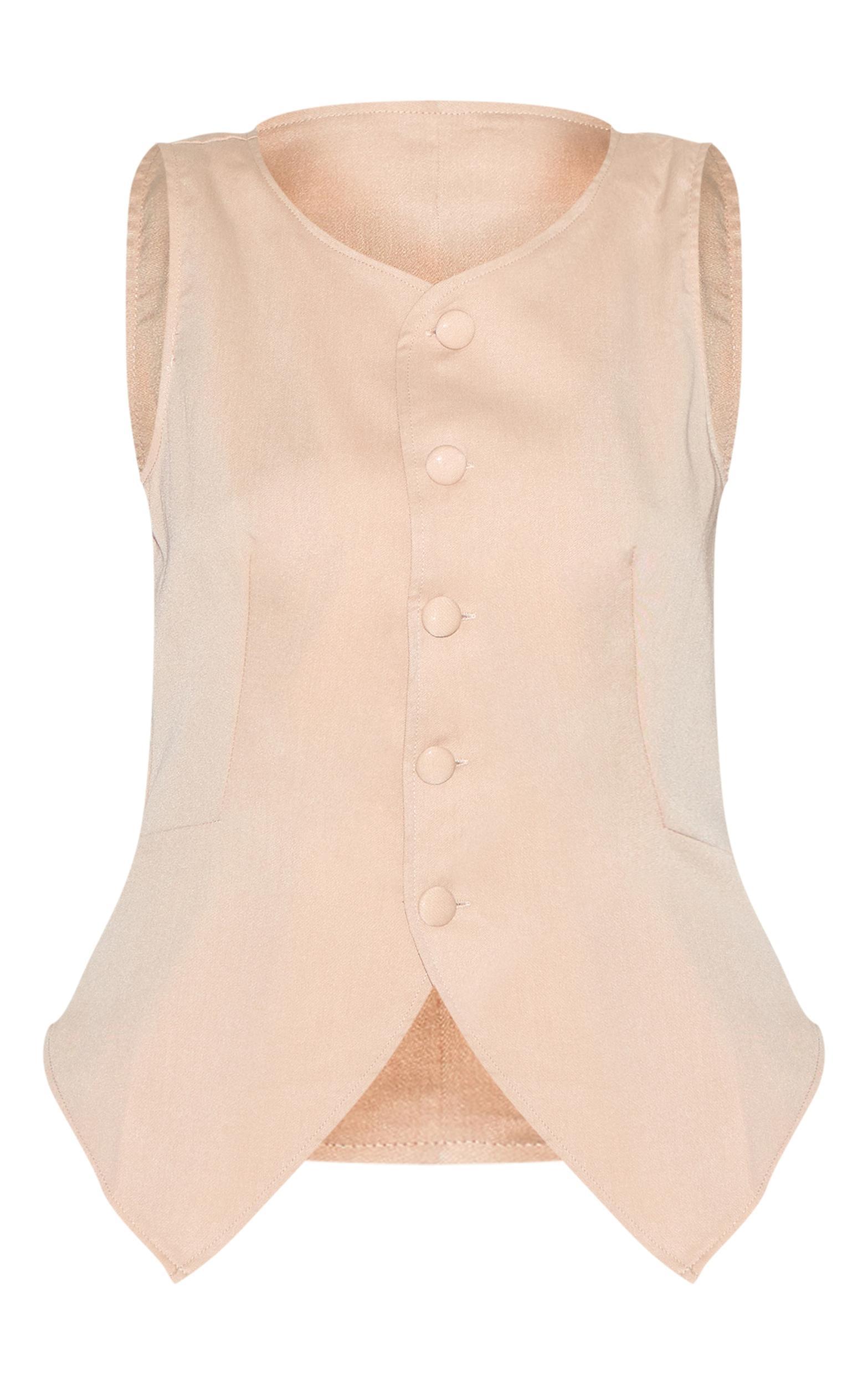 Oatmeal Long Line Vest Product Image
