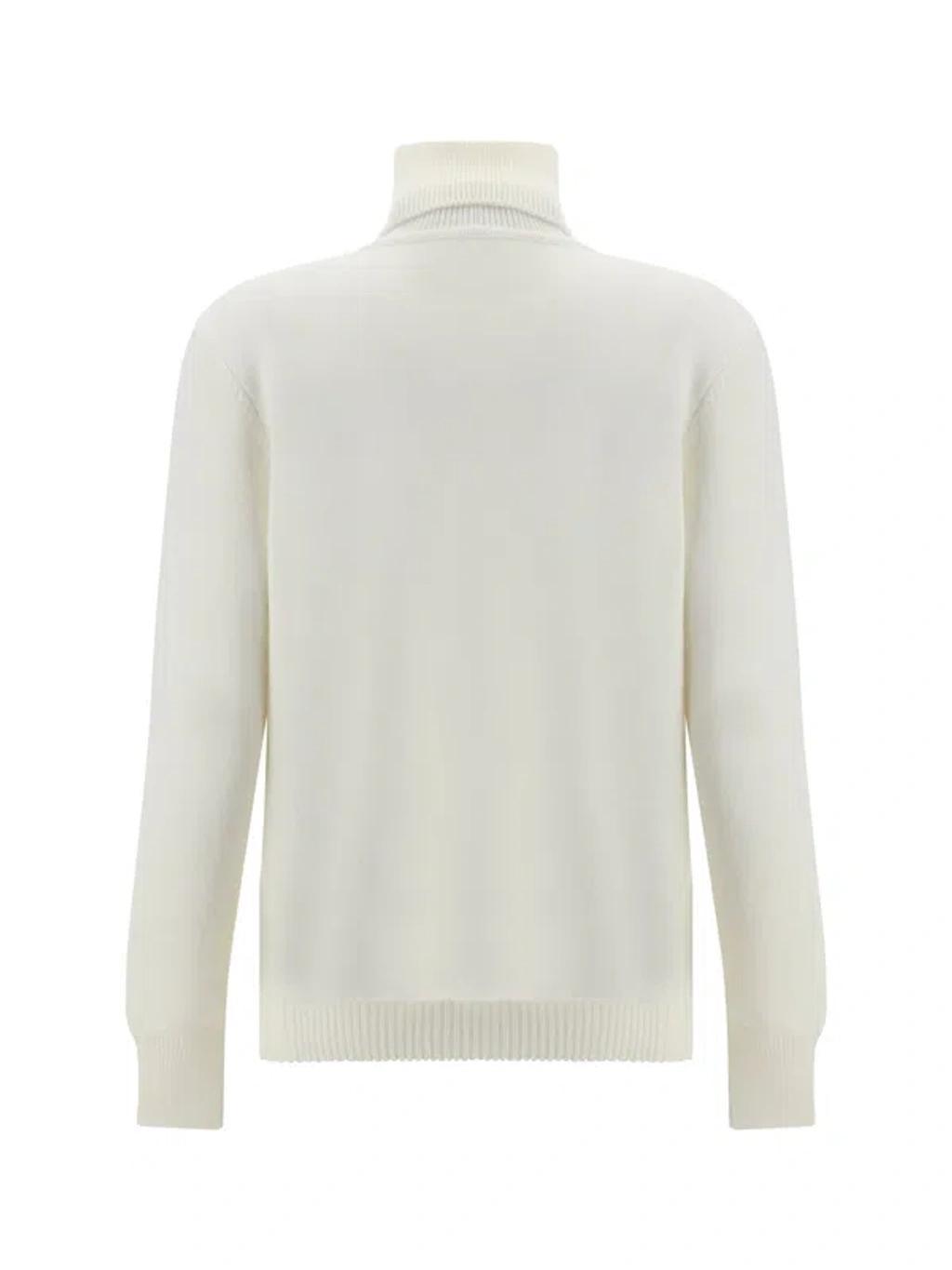 ALAÏA Turtleneck Sweater In Blanc Naturel Product Image