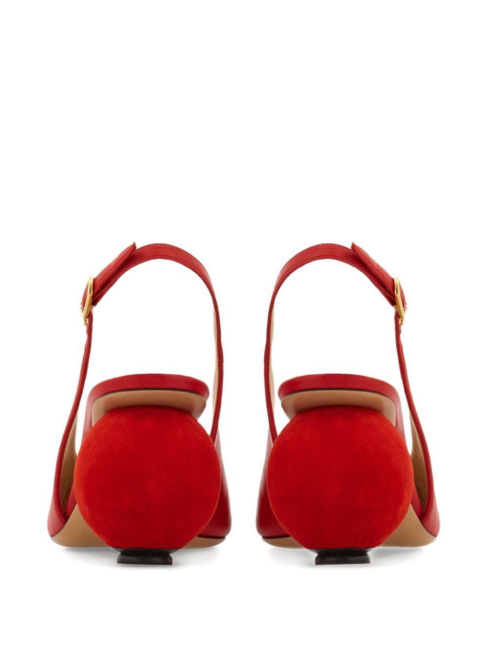 70mm leather slingback pumps Product Image