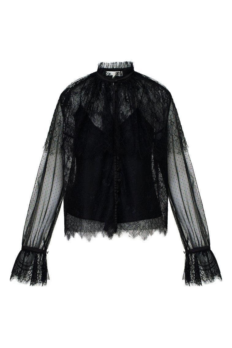 Duquette Sheer Lace Top Product Image