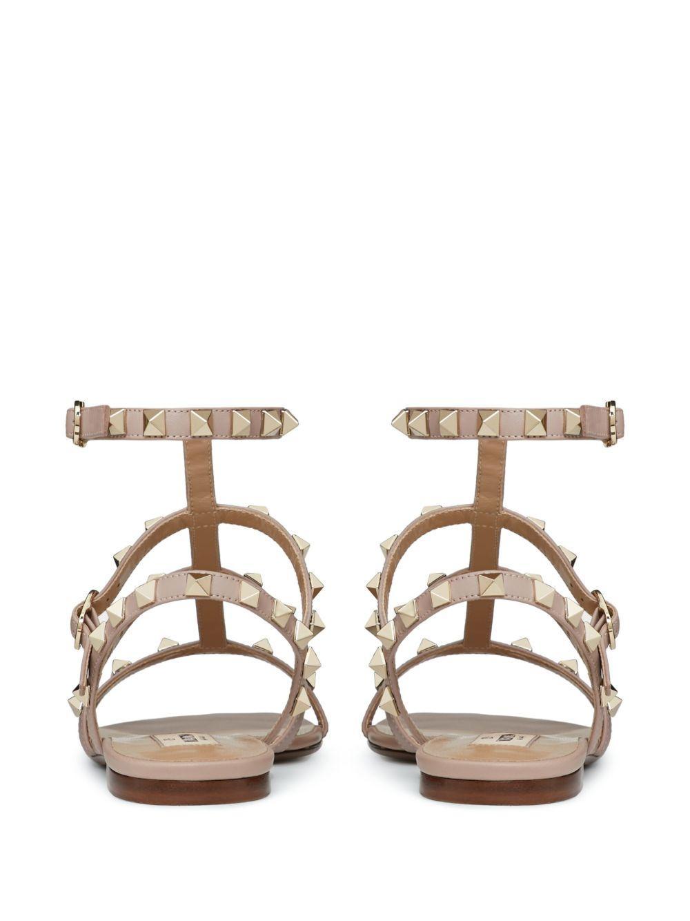 Rockstud ankle-strap flat sandals Product Image