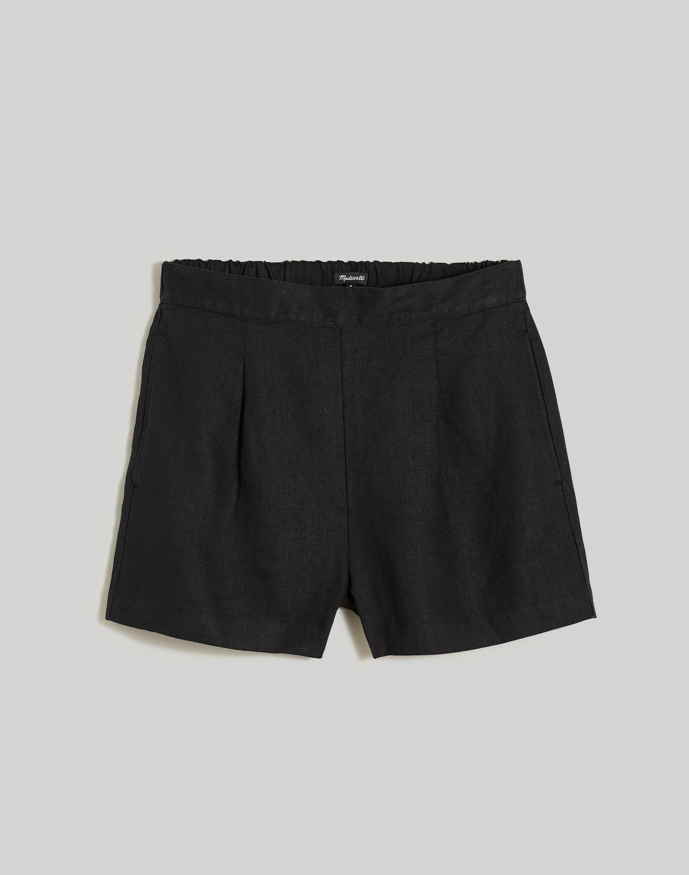 Clean Pull-On Shorts in 100% Linen Product Image