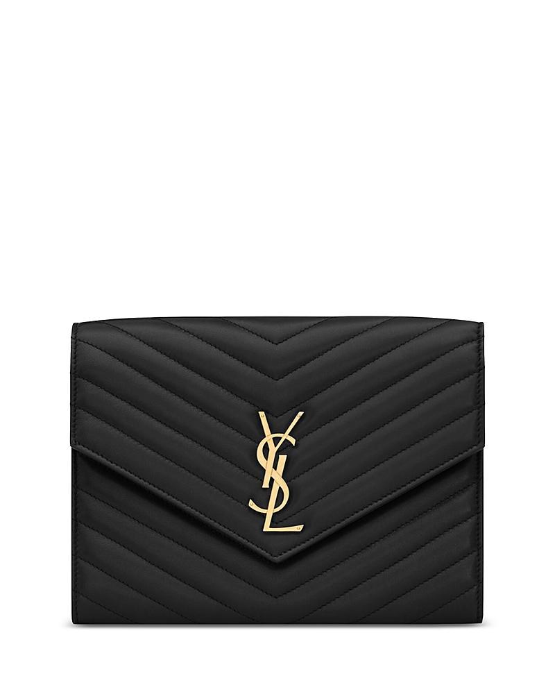 Saint Laurent Cassandre Matelasse Flap Pouch in Lambskin Product Image