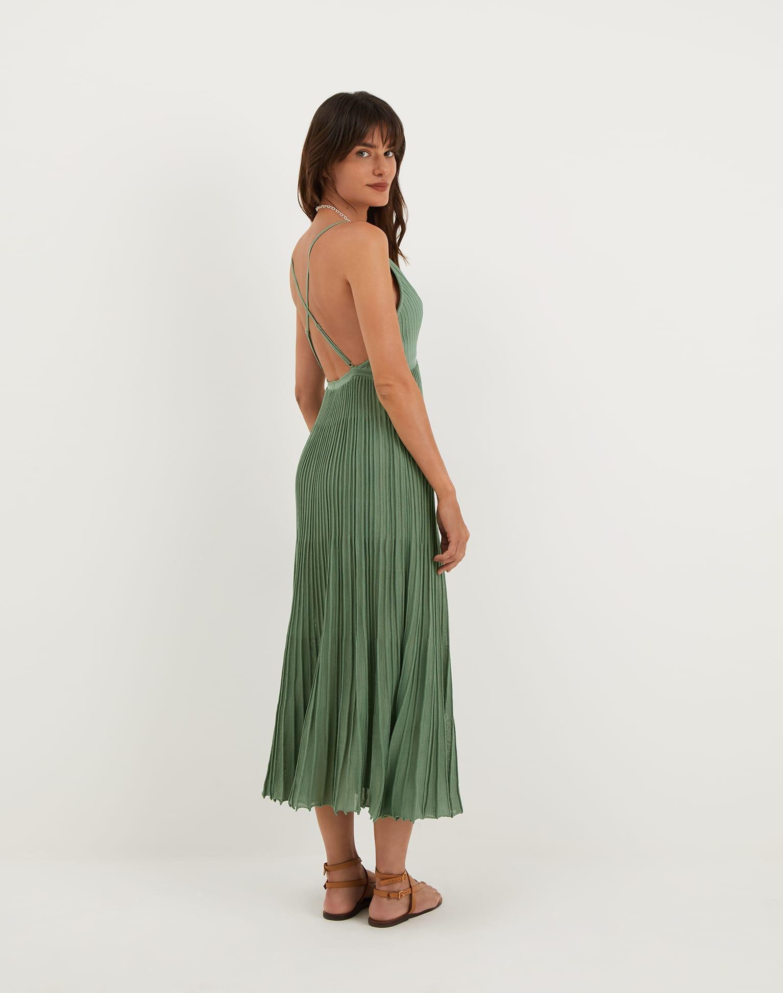 Knit Katia Long Dress - Seaglass Product Image