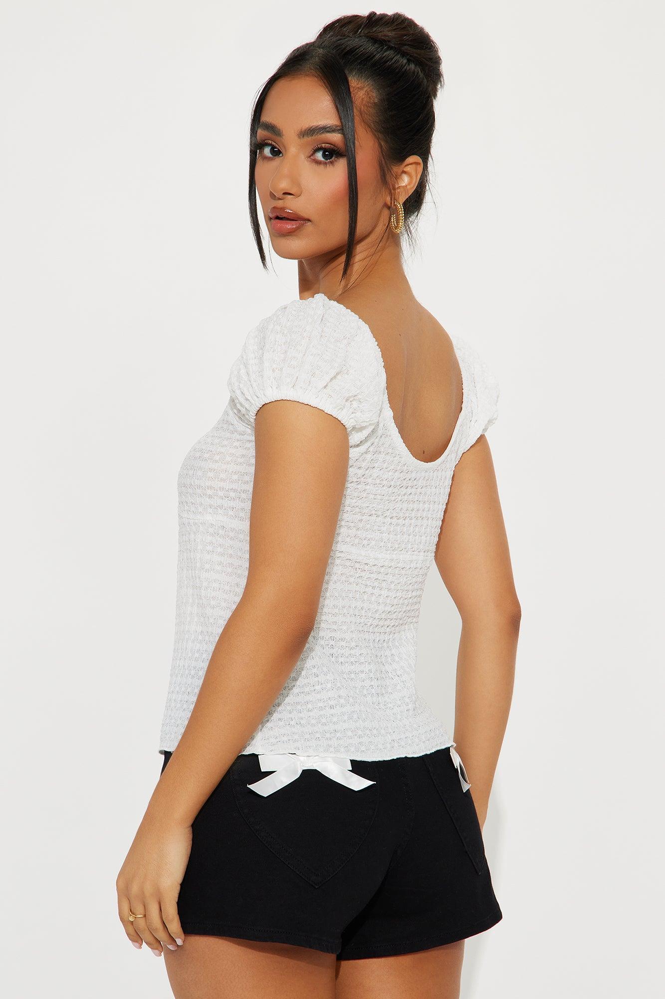 Bella Flyaway Top - White Product Image
