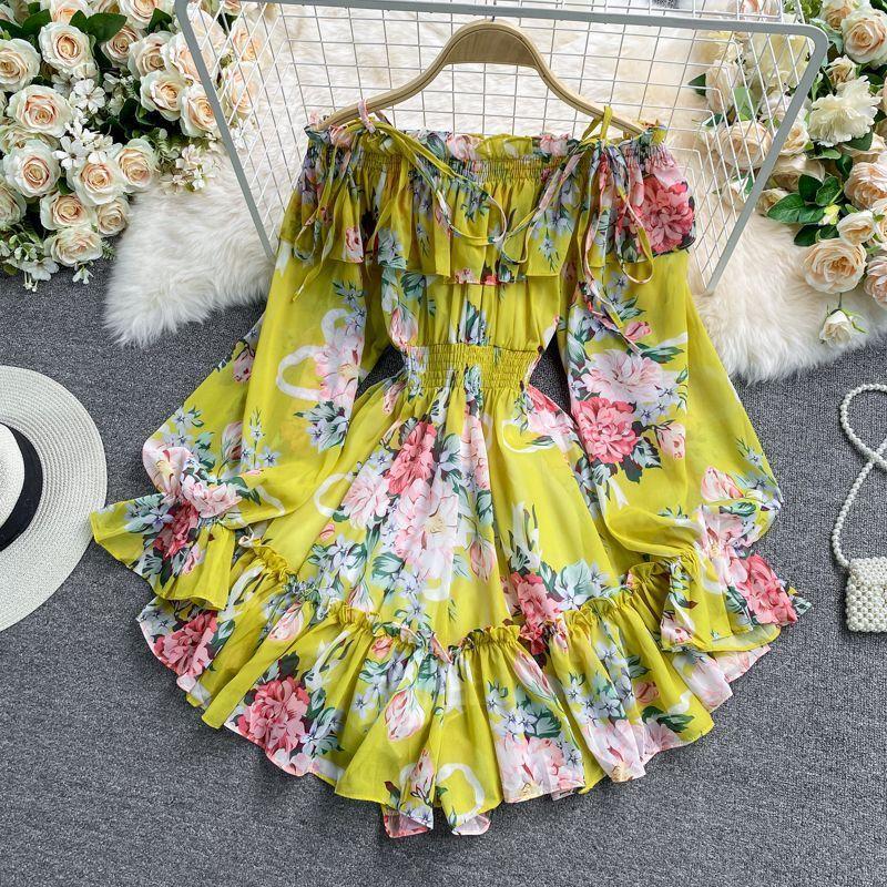 Off Shoulder Floral Print Playsuit Product Image