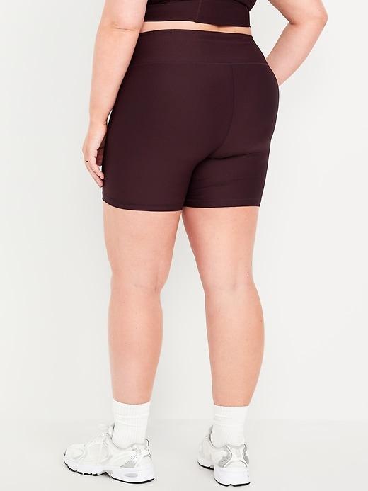 High-Waisted PowerSoft Biker Shorts -- 6-inch inseam Product Image