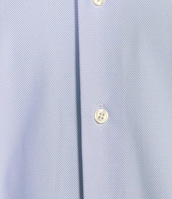 Murano Collezione Canclini Slim-Fit Herringbone Long-Sleeve Techno Woven Shirt Product Image