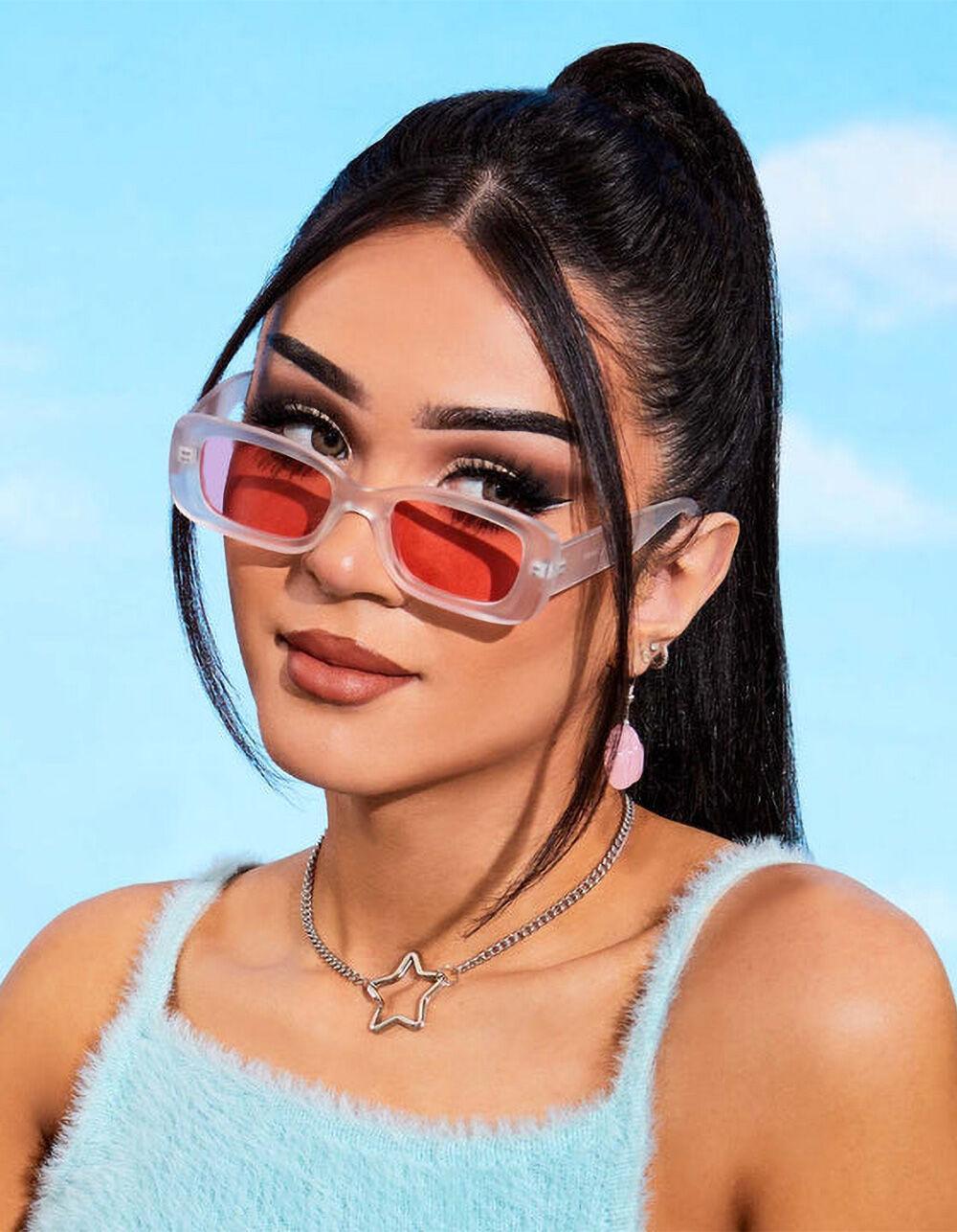 DIME Antonio Polarized Sunglasses - WHT/PNK Product Image