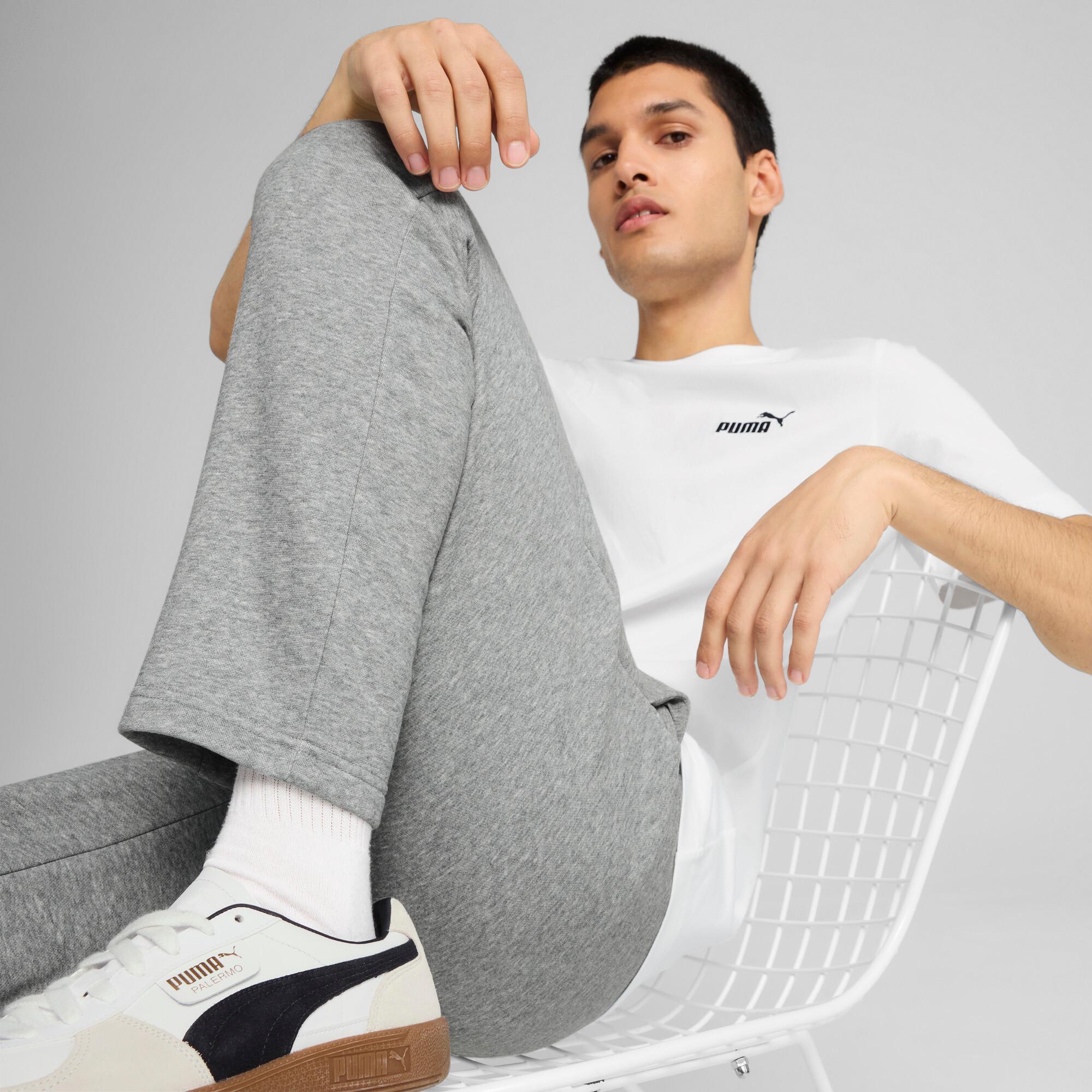 PUMA Essentials No. 1 Logo Men's Sweatpants in Grey Product Image
