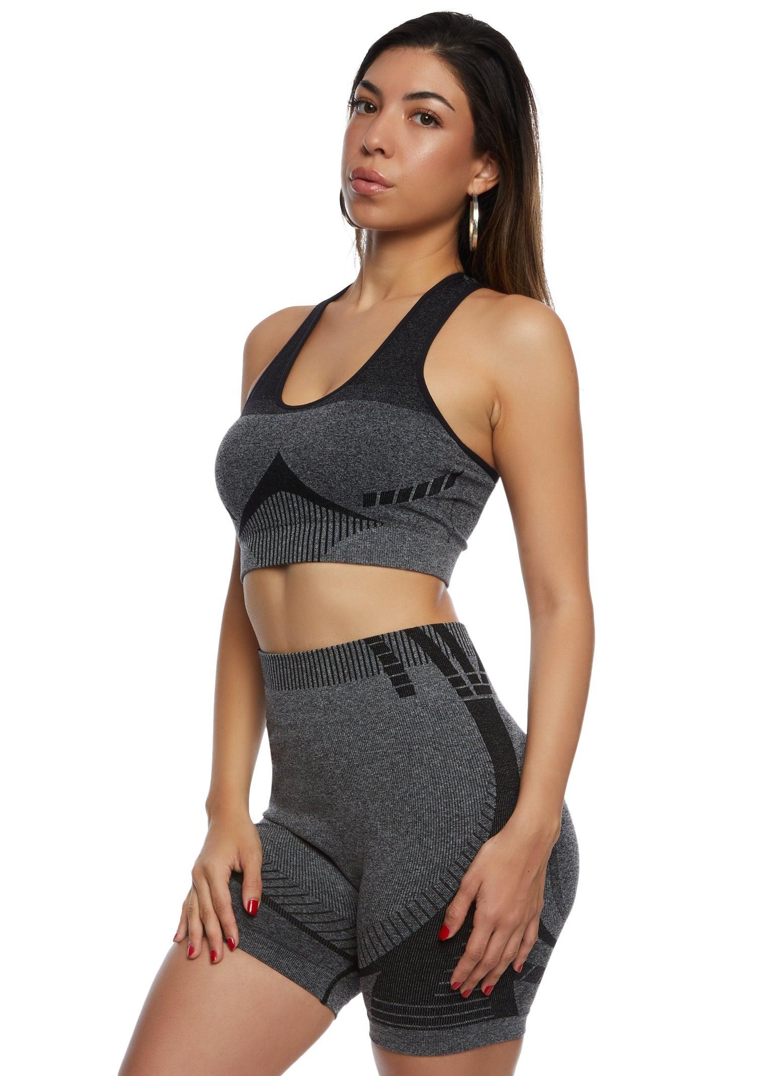 Womens Seamless Racerback Cropped Tank Top Product Image