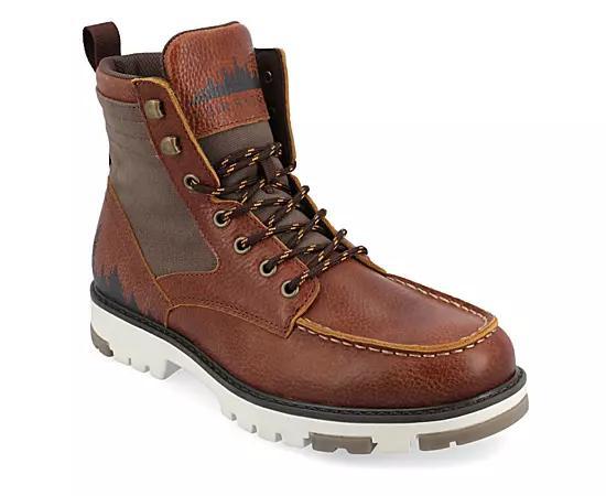 Mens Territory Timber Tru Comfort Foam Water Resistant Moc Toe Lace-up Ankle Boots Product Image