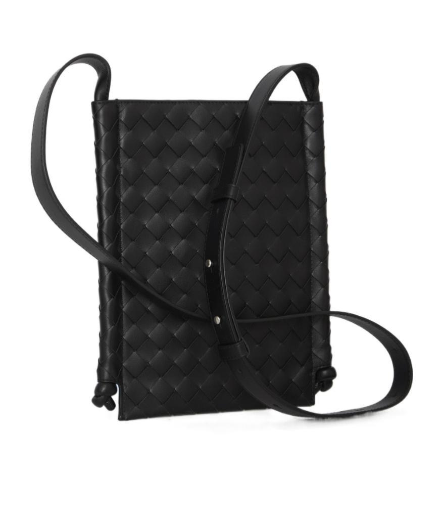 BOTTEGA VENETA Small Loop Flat Crossbody Bag In Black Product Image