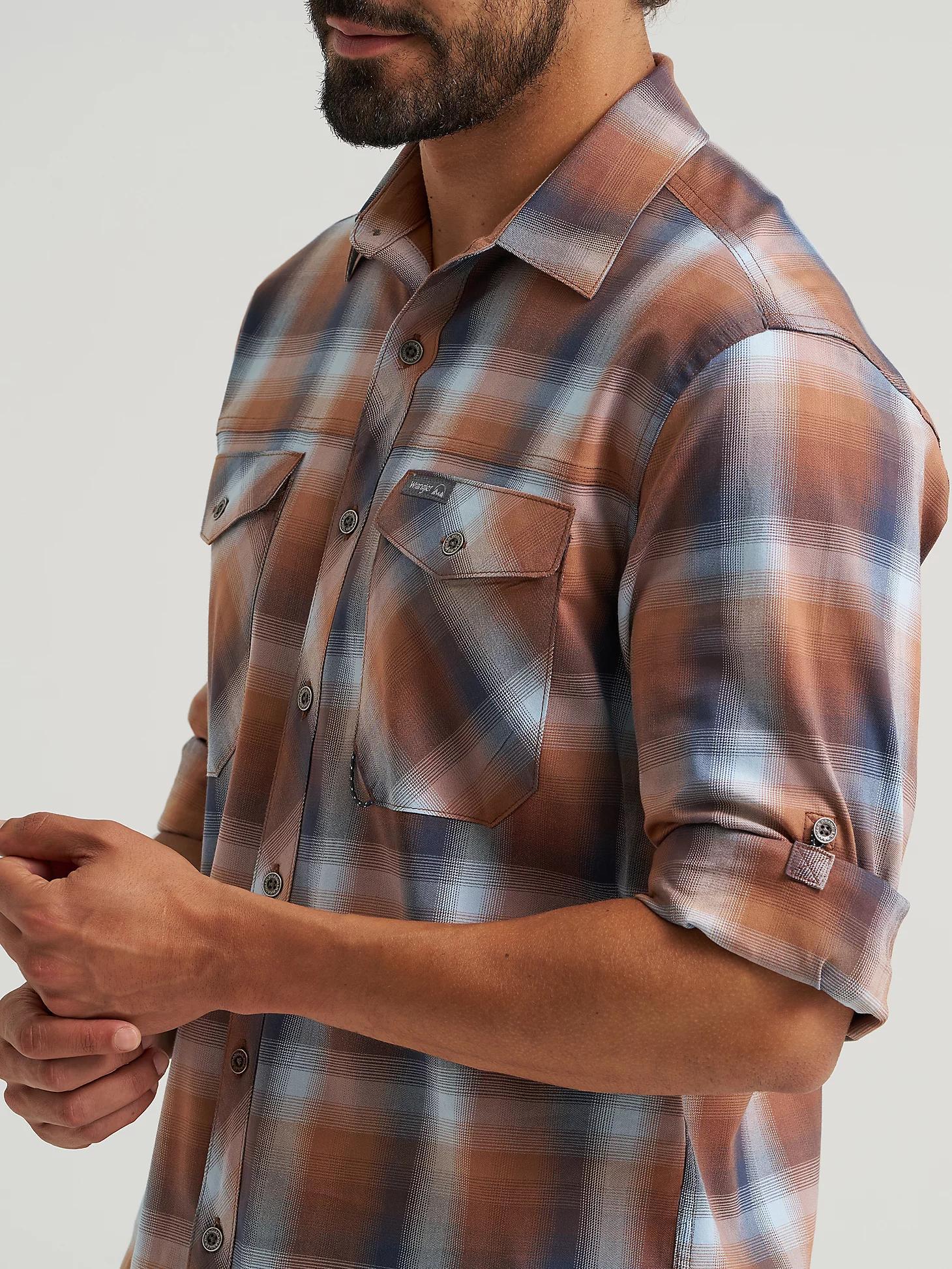 Men's Outdoor Stretch Plaid Shirt | Men's SHIRTS | Wrangler® Product Image
