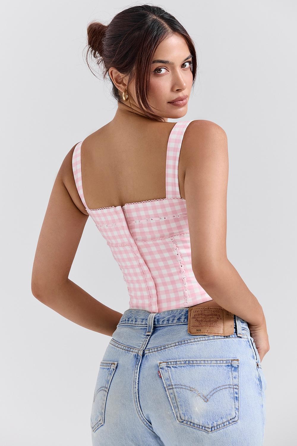 Lottie  strawberry shortcake gingham corset Product Image