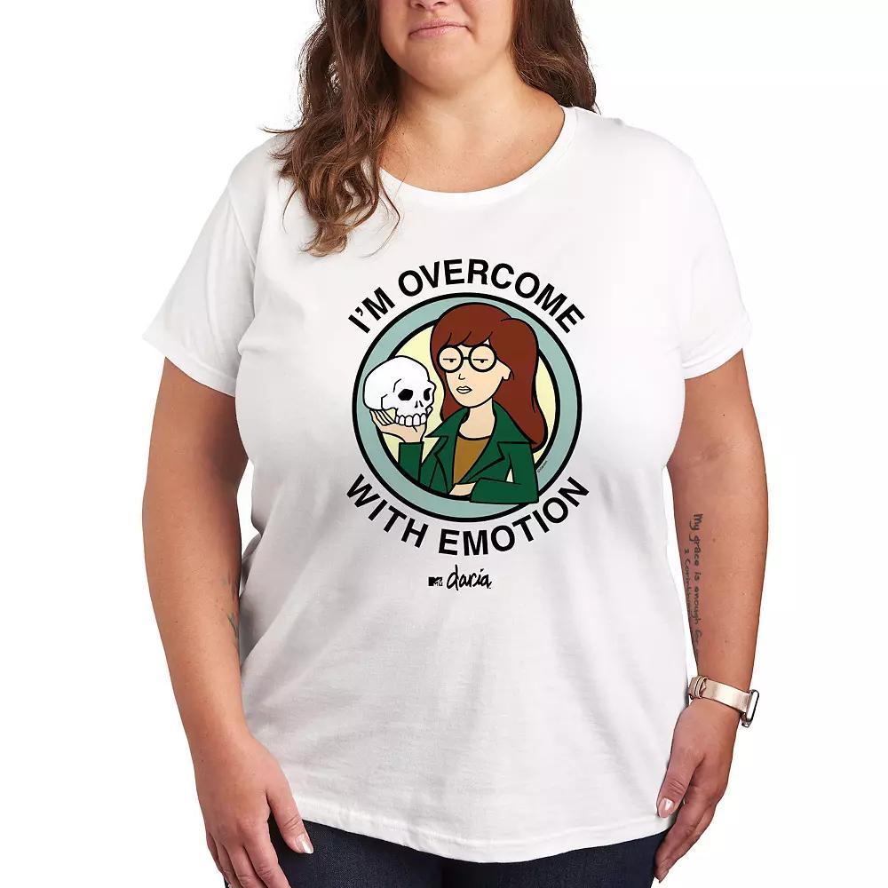Plus Daria Im Overcome With Emotion Graphic Tee, Womens Grey Gray Product Image