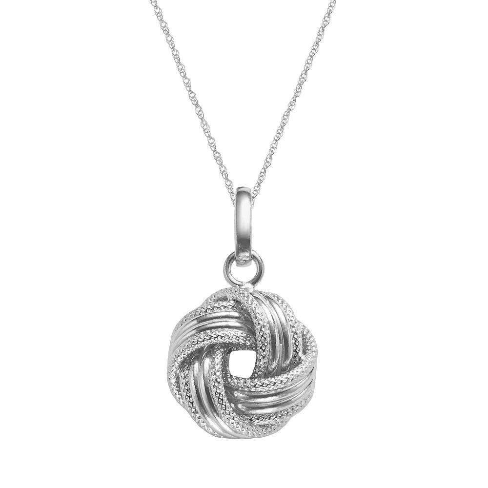 Jordan Blue 14k Gold Textured Love Knot Pendant, Women's, Size: 18", 14k Yellow Gold Product Image